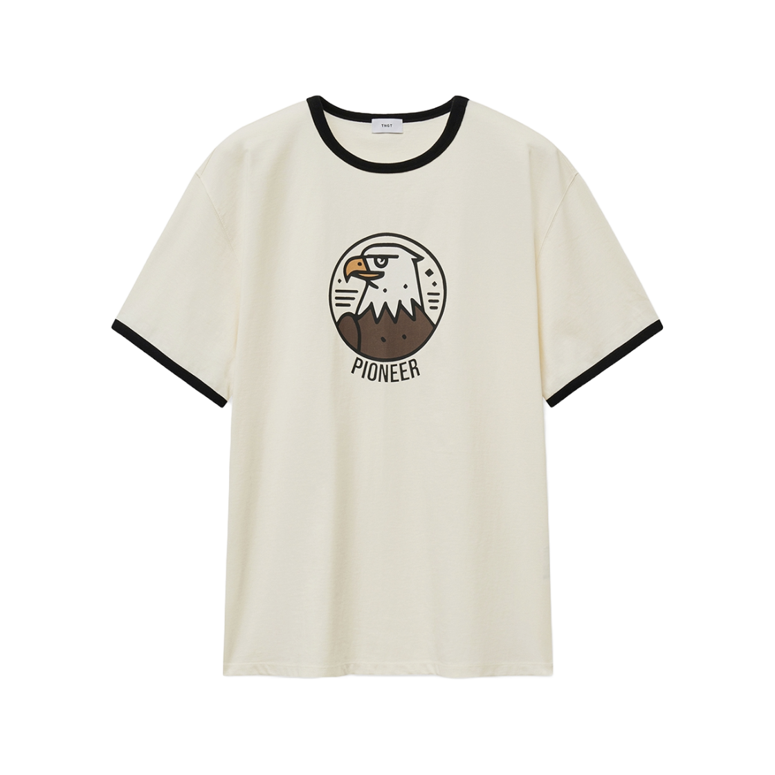 TNTS5E215BK TNGT Pioneer Graphic Ringer T-Shirt Black