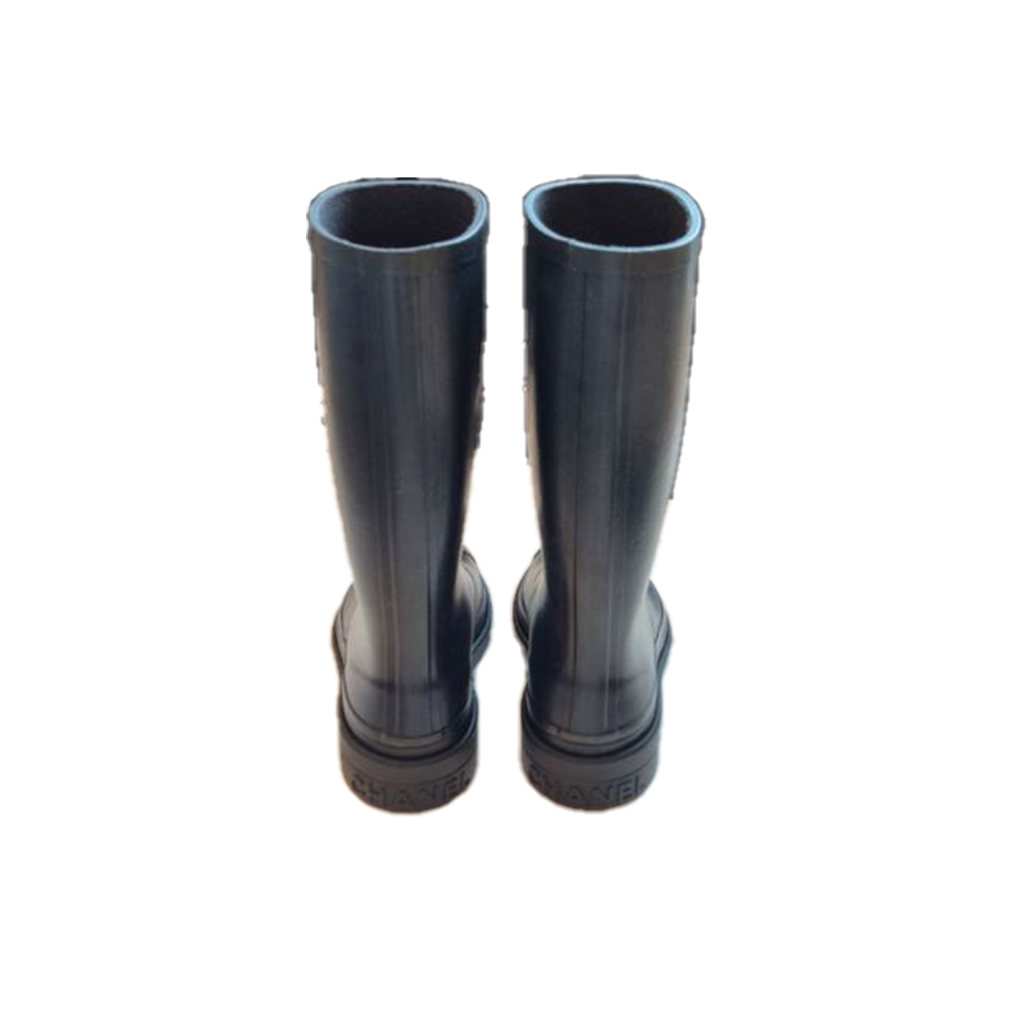 (W) 샤넬 하이 부츠 카우초크 & 블랙((W) Chanel High Boots Caoutchouc & Black) - 3