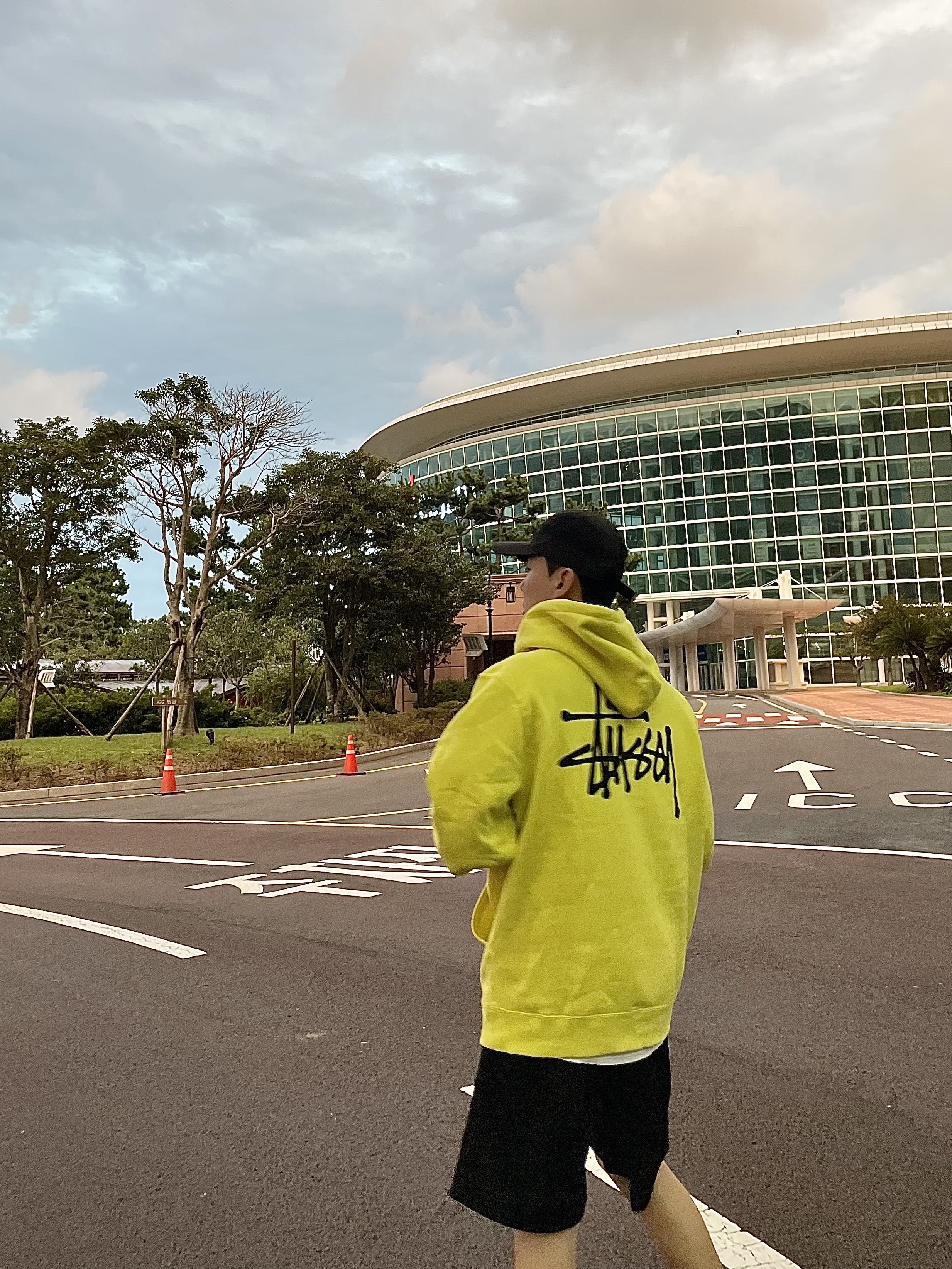 Stussy Stock Seoul Zip Hood Lemon 착용 스타일