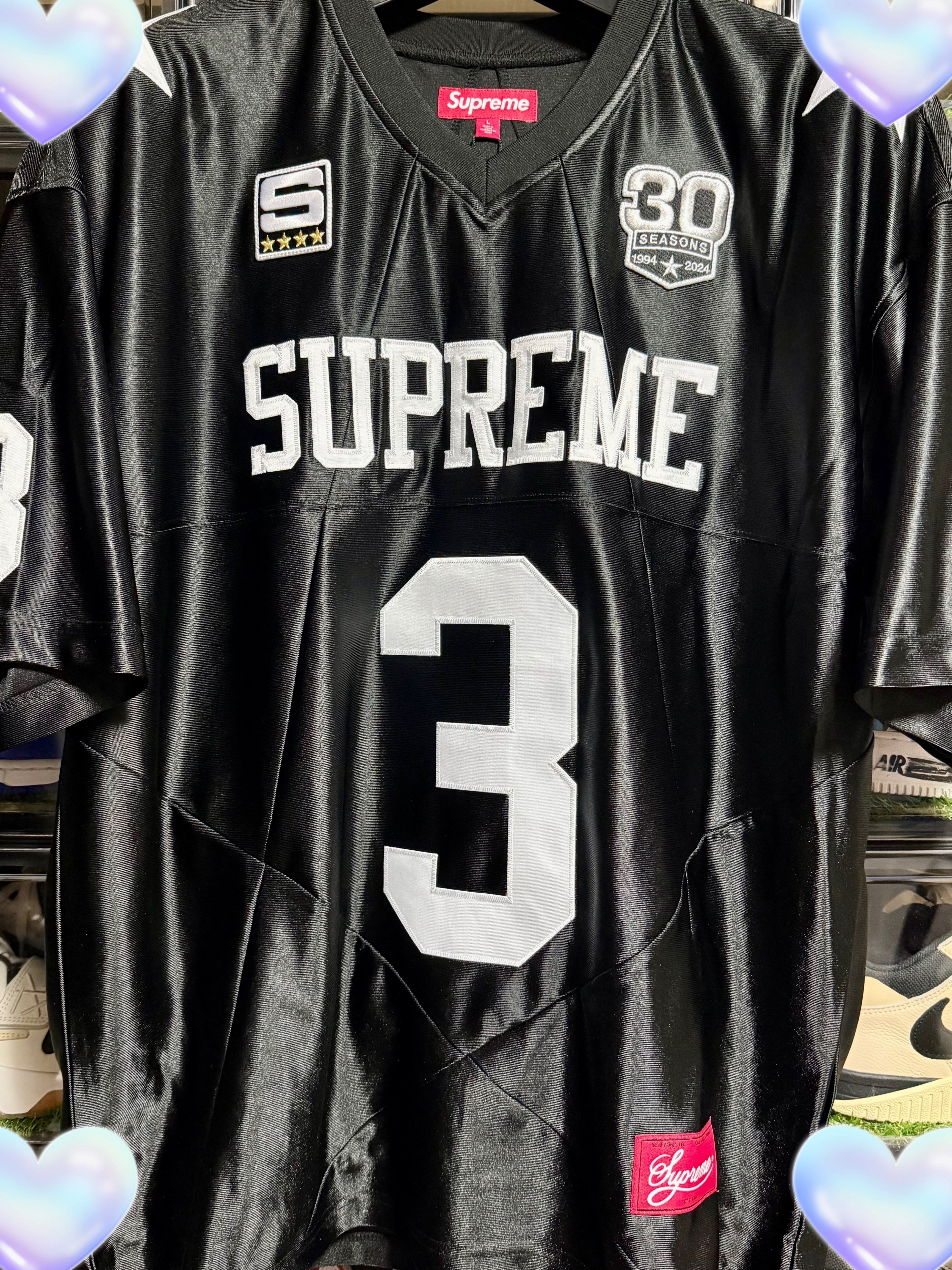 Supreme Star Football Jersey Black - 24FW 착용 스타일