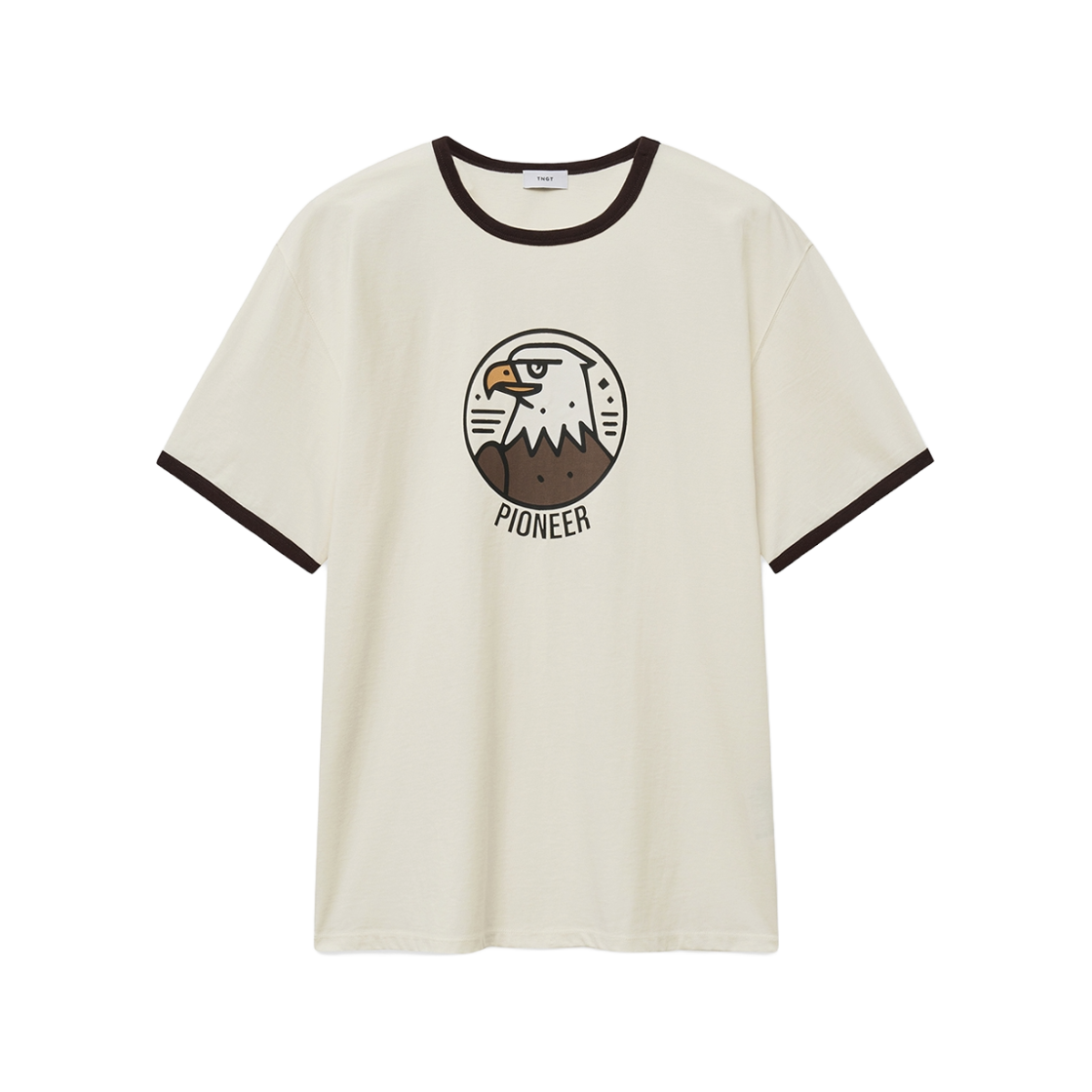 TNTS5E215W2 TNGT Pioneer Graphic Ringer T-Shirt Brown