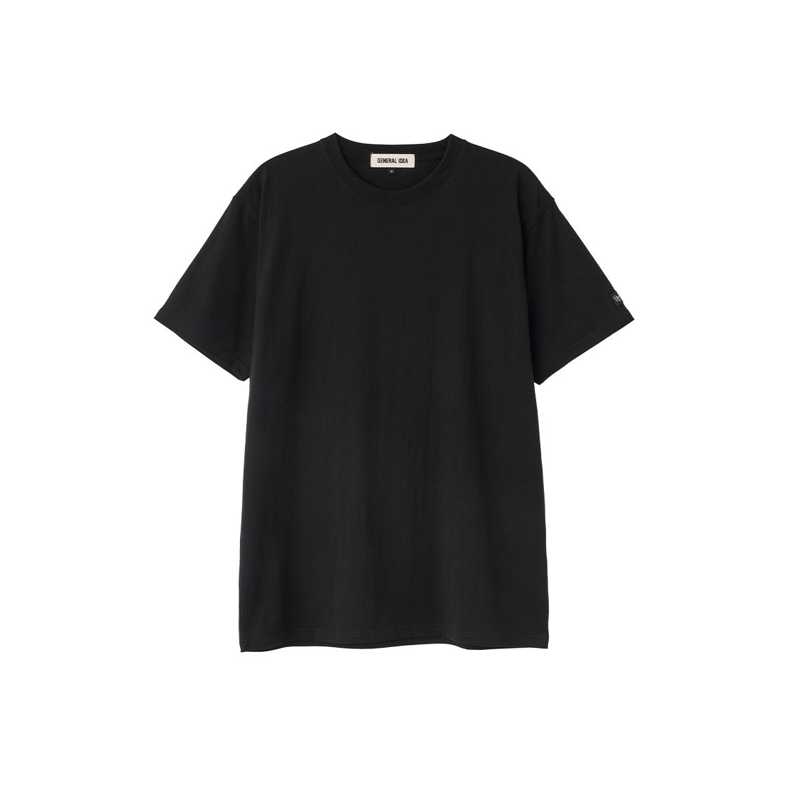 제너럴아이디어 유니섹스 데일리 코튼 반팔티 블랙(General Idea unisex daily cotton half t-shirts black)