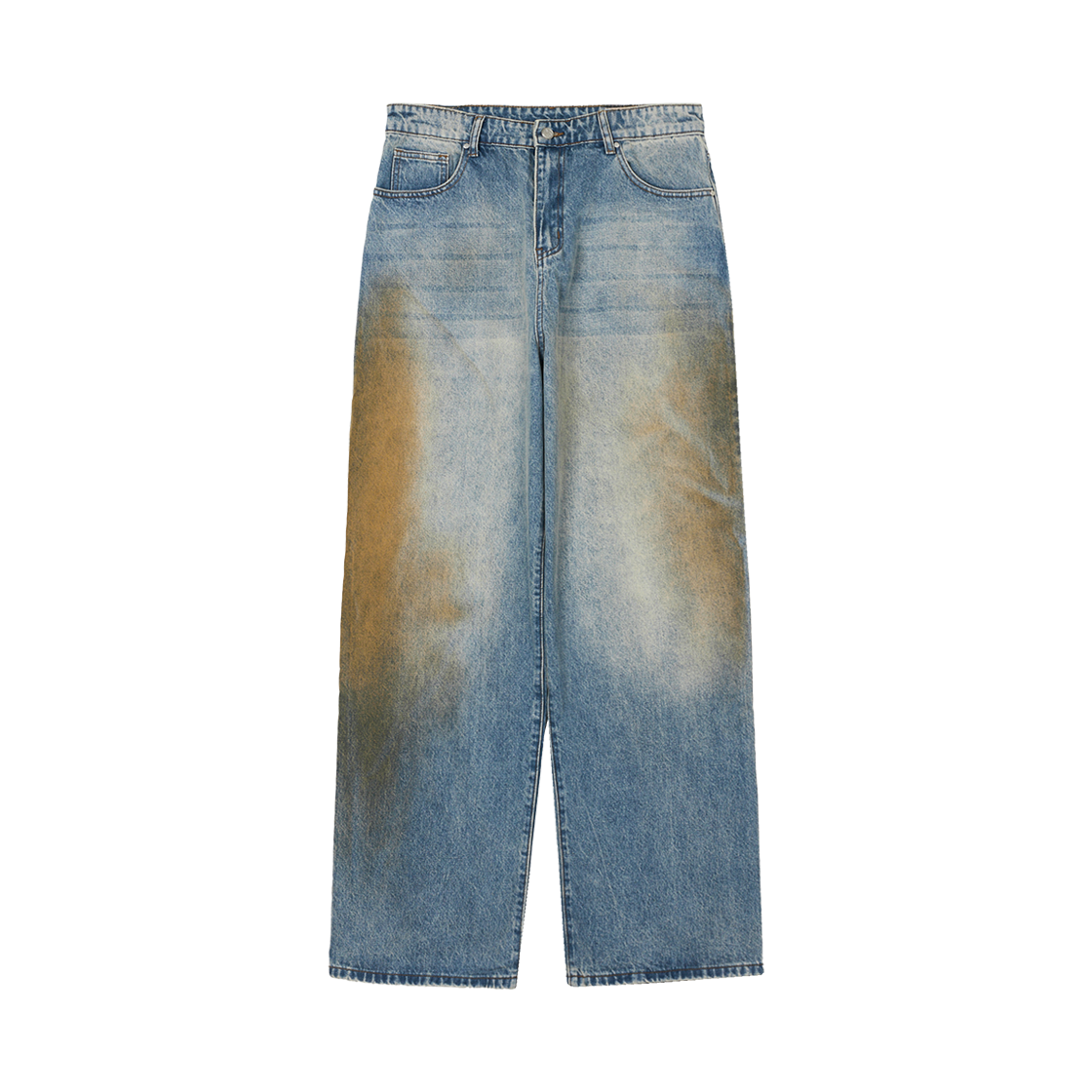 바스켓케이스 랙스 배기 데님 머드 워시 블루 더트 - 25SS(Basketcase Lax Baggy Denim Mud Wash Blue Dirt - 25SS)