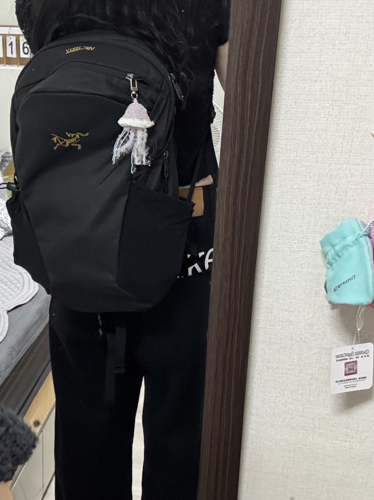 Arc'teryx Mantis 16 Backpack Black 착용 스타일 - 1