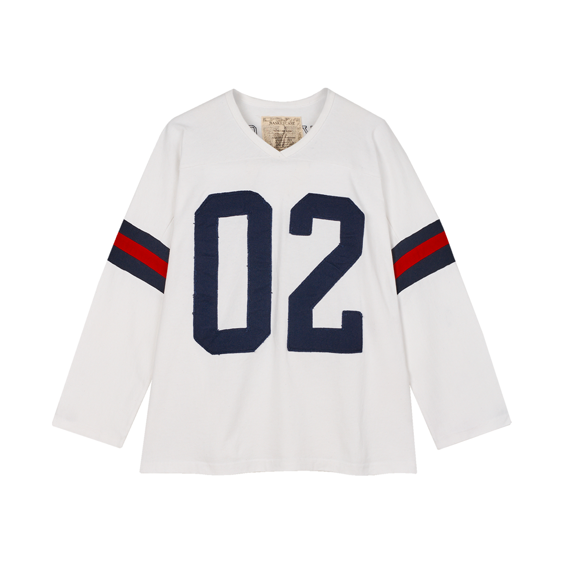 바스켓케이스 홀스카라 풋볼 셔츠 롱 슬리브 화이트 - 25SS(Basketcase Horsecollar Football Shirt LS White - 25SS)