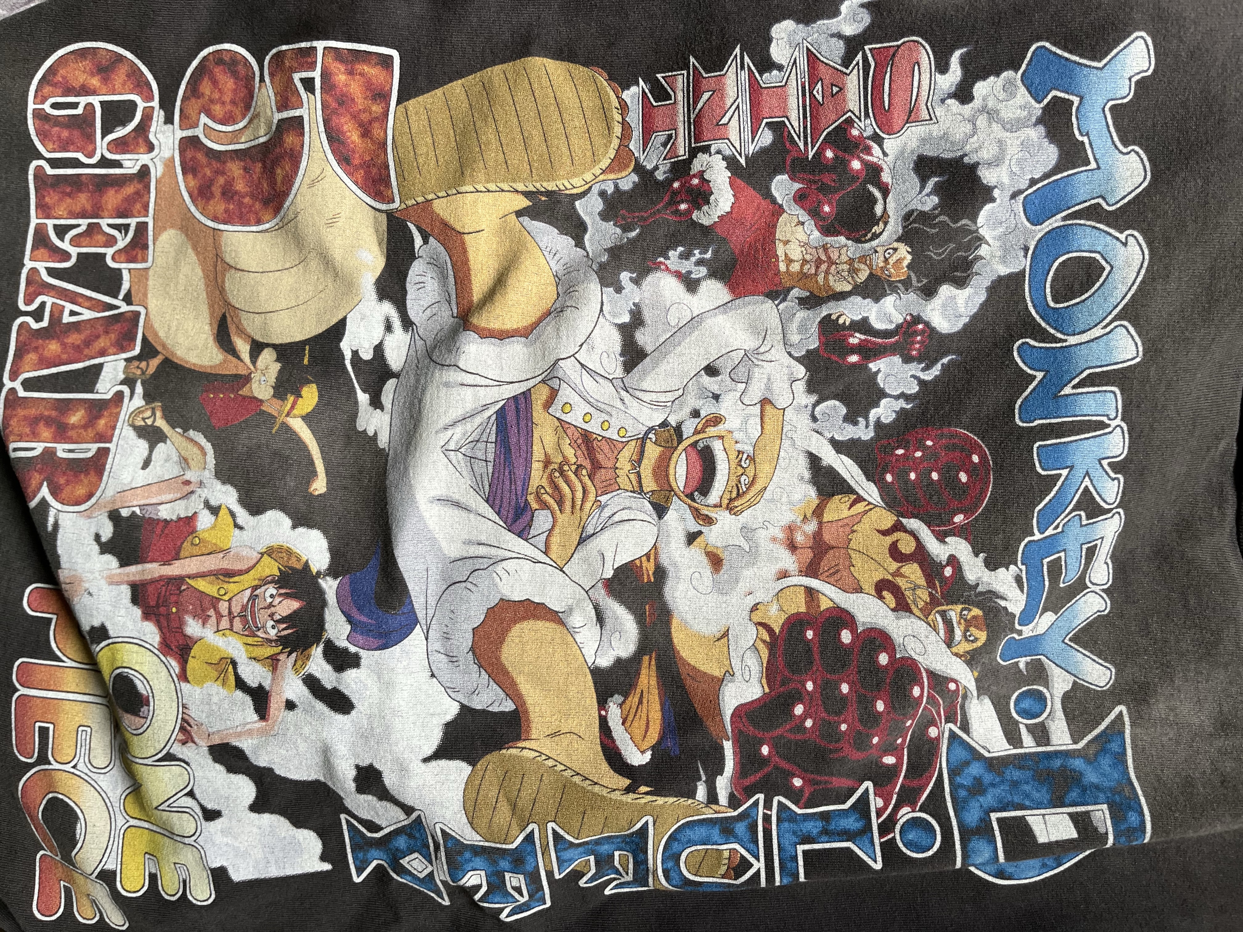 Saint Mxxxxxx x One Piece Luffy S/S T-Shirt Black - 23AW 착용 스타일