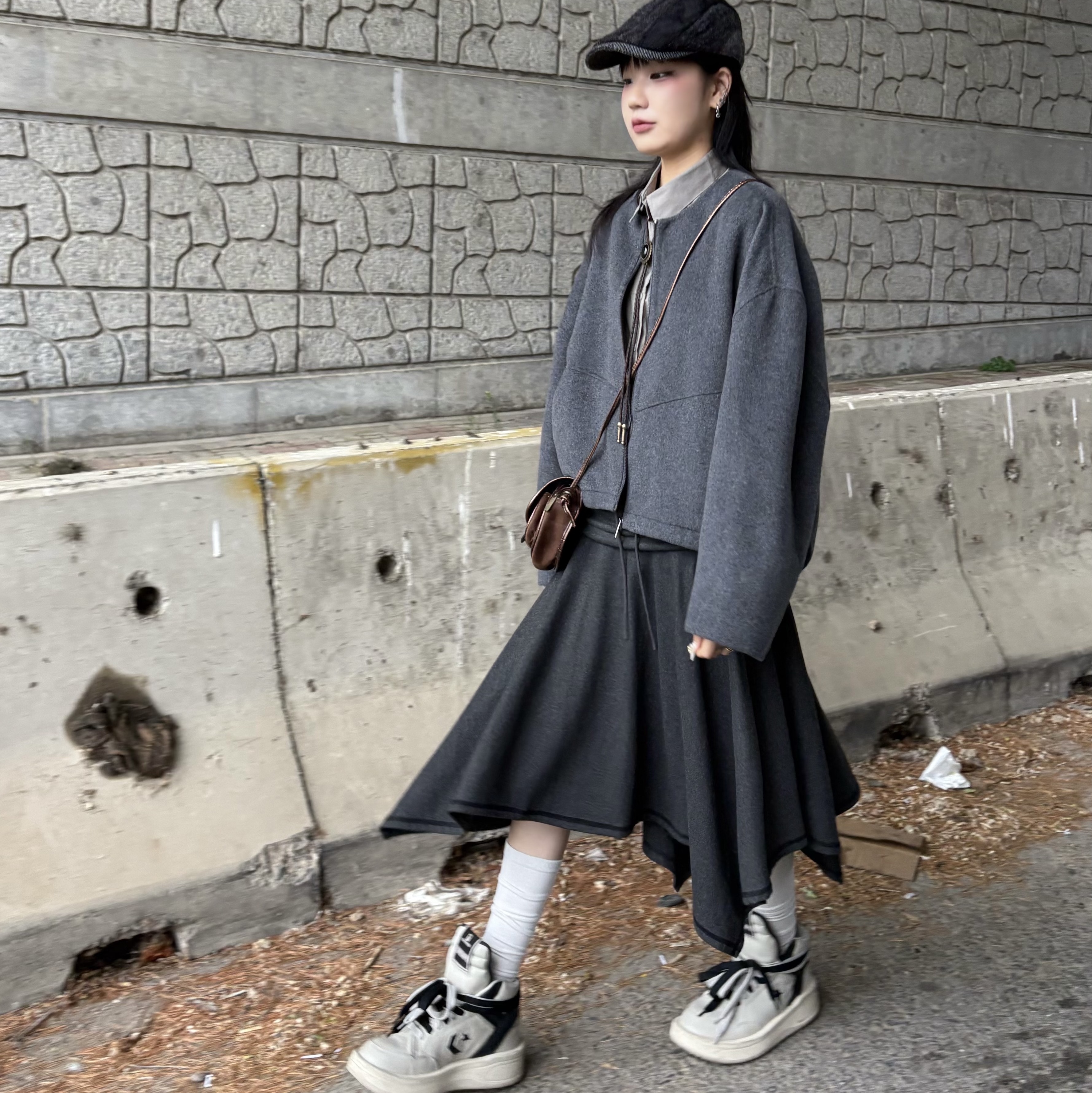 Converse x Drkshdw Turbowpn Pelican 착용 스타일 - 2