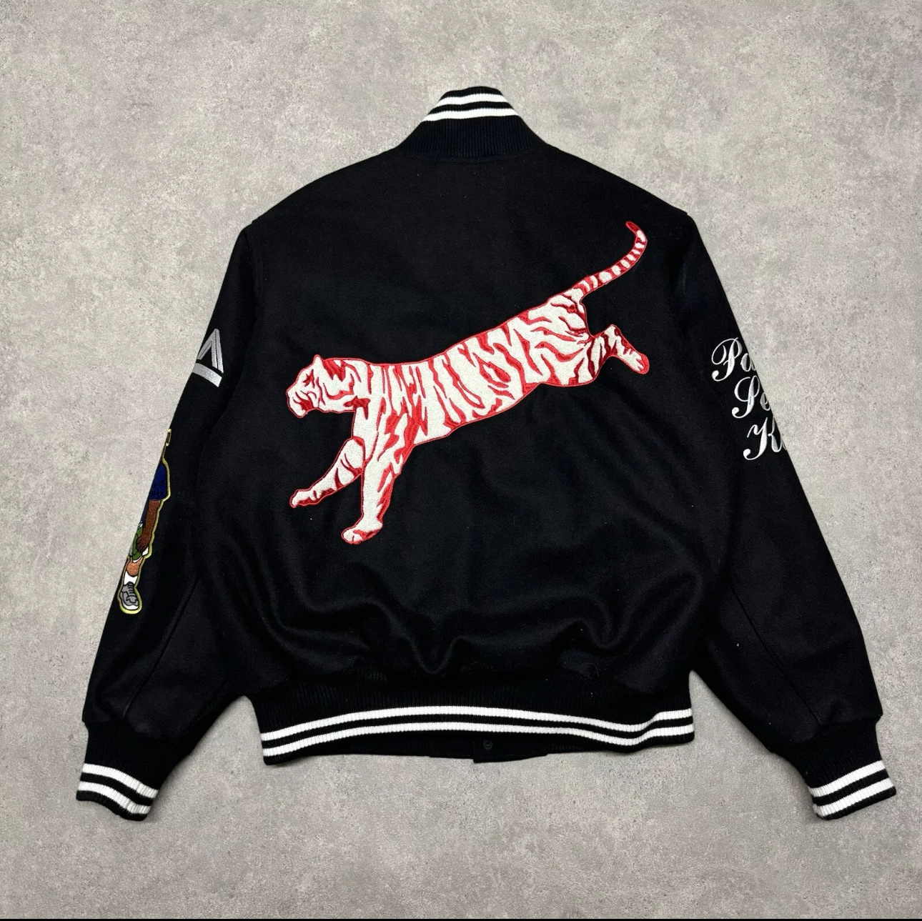 Palace Korea Varsity Jacket Black - 24SS 착용 스타일 - 3