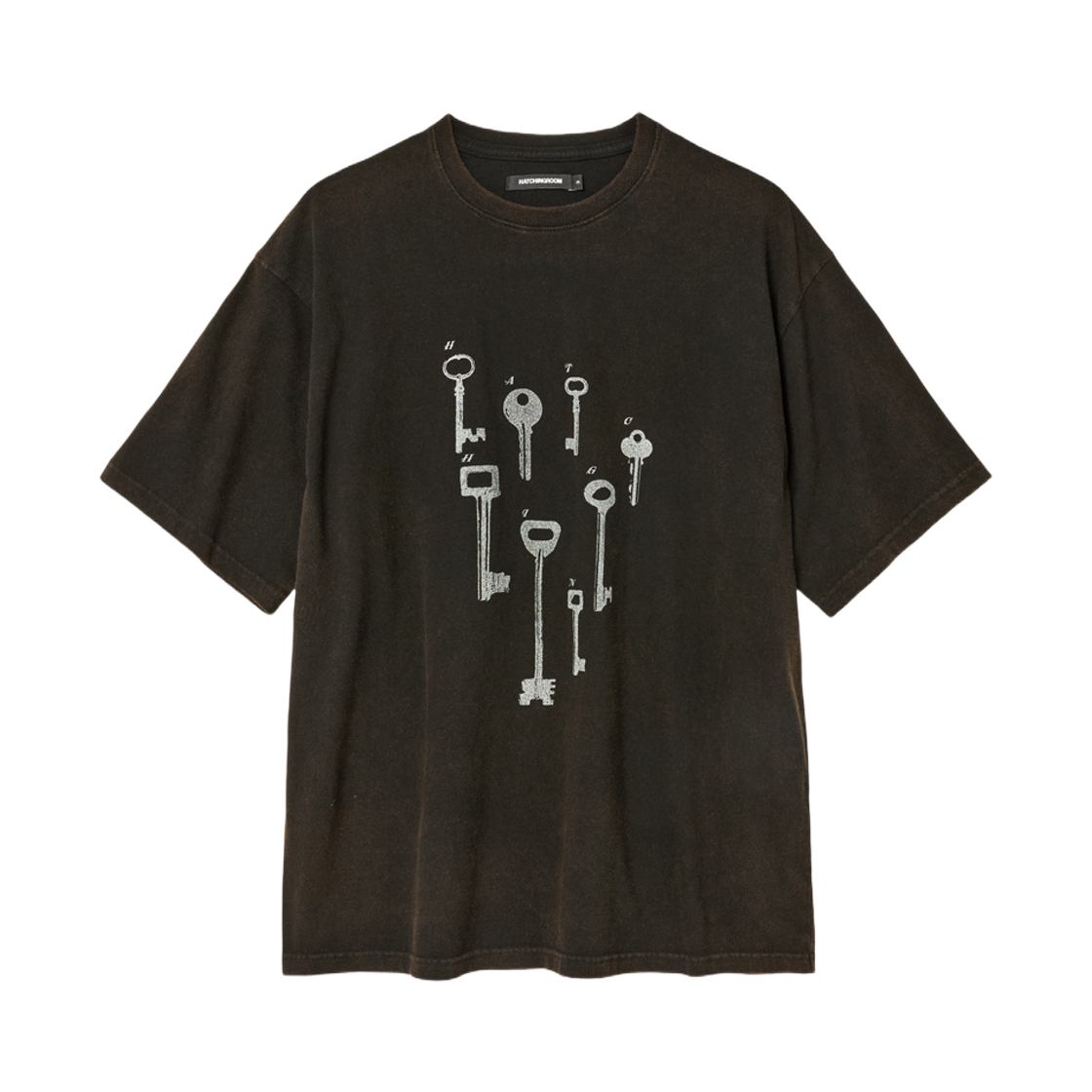 해칭룸 키 티셔츠 빈티지 블랙(Hatchingroom Key T-shirt Vintage Black) - 1