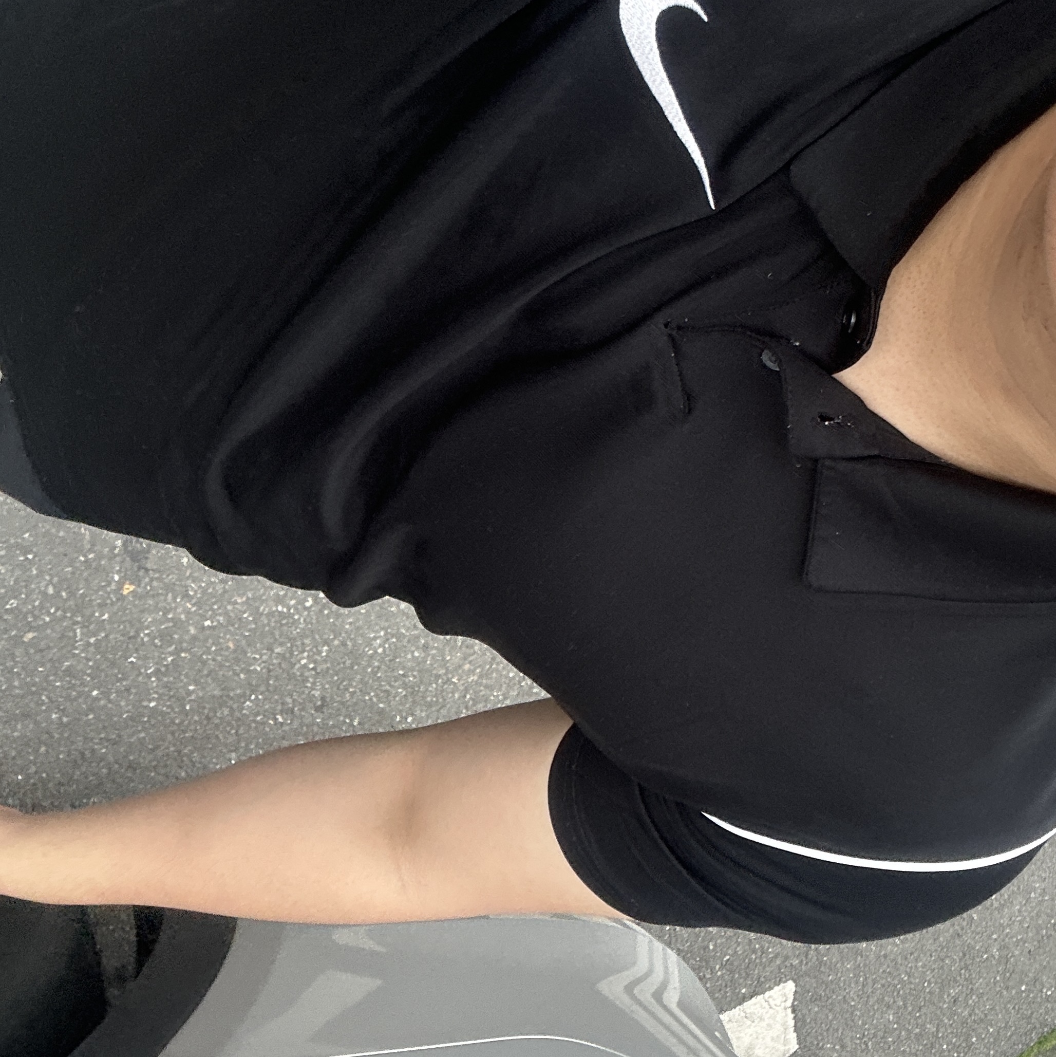 Nike Dri-Fit Park 20 Short Sleeve Polo Black 착용 스타일 - 1