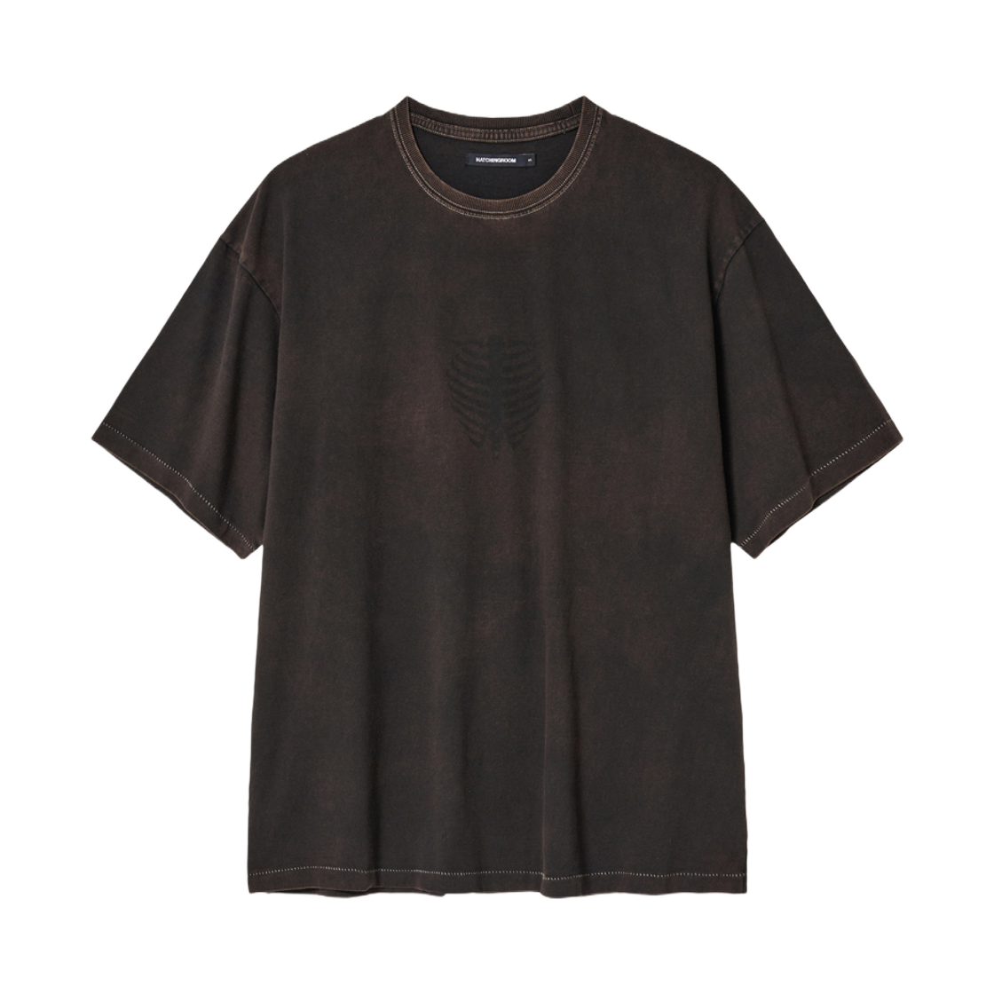 - Hatchingroom VTG Bone T-shirt 1/2 Washed Black