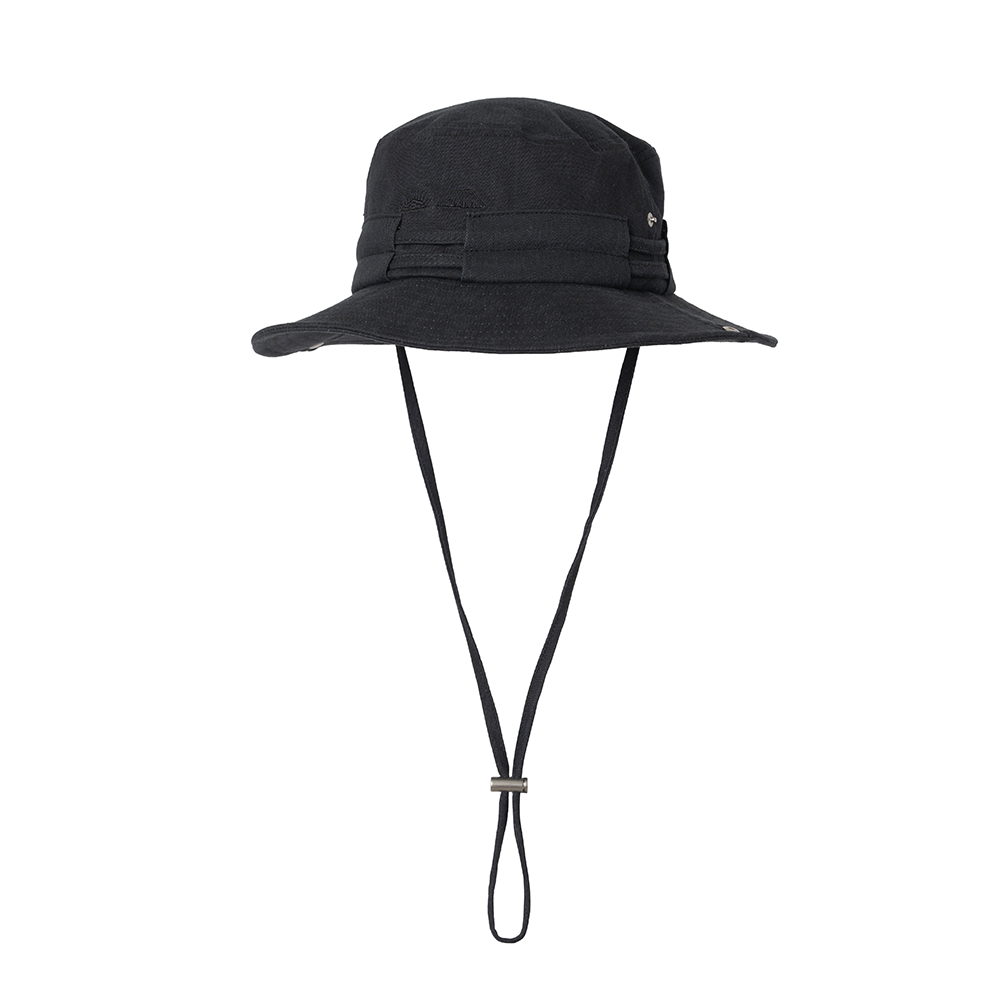 ML561WBK Millo Archive Washed Draw String Bucket Hat Washed Black - #2