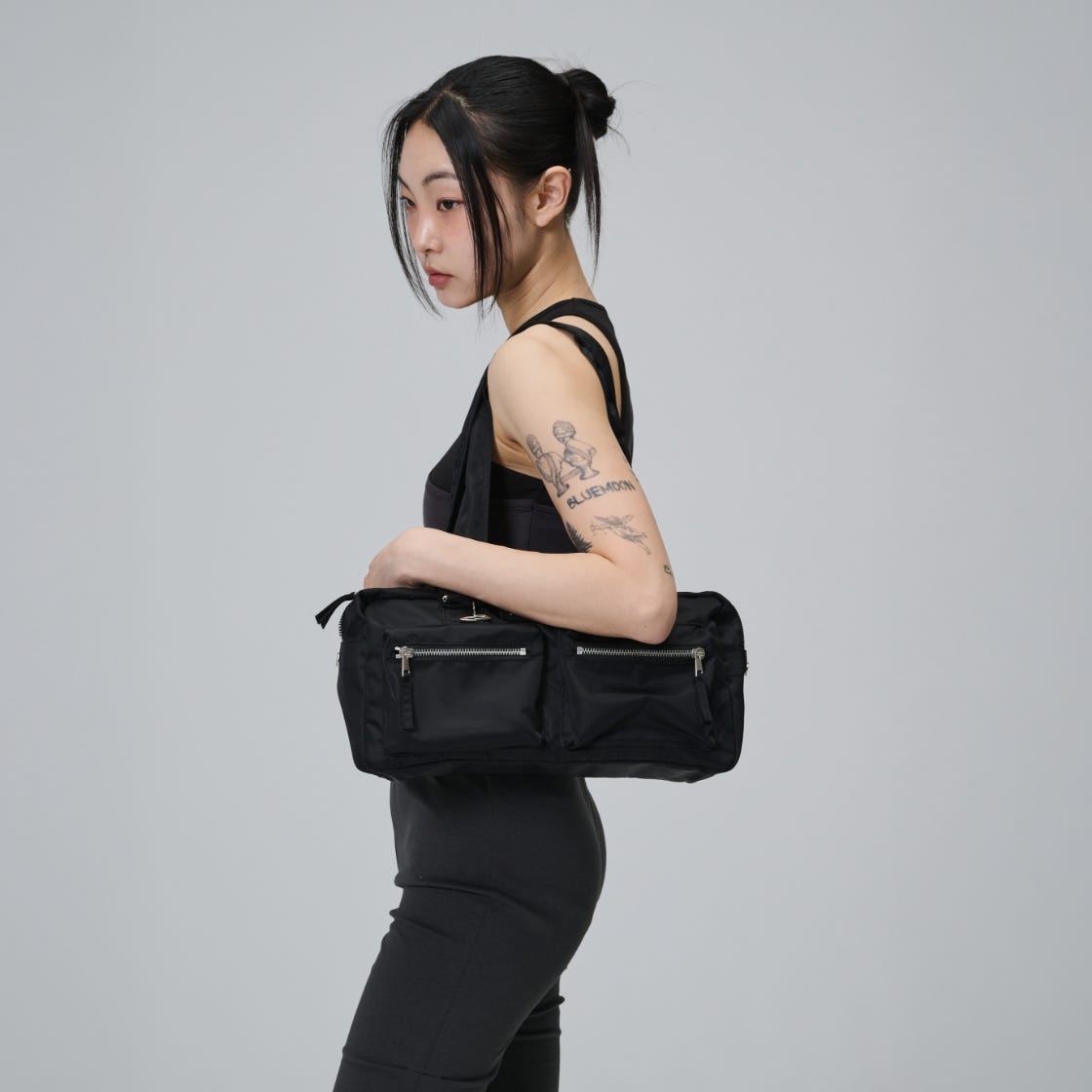 OP252UAB01BK00 Opening Project Two Pocket Duffle Bag Black - #4