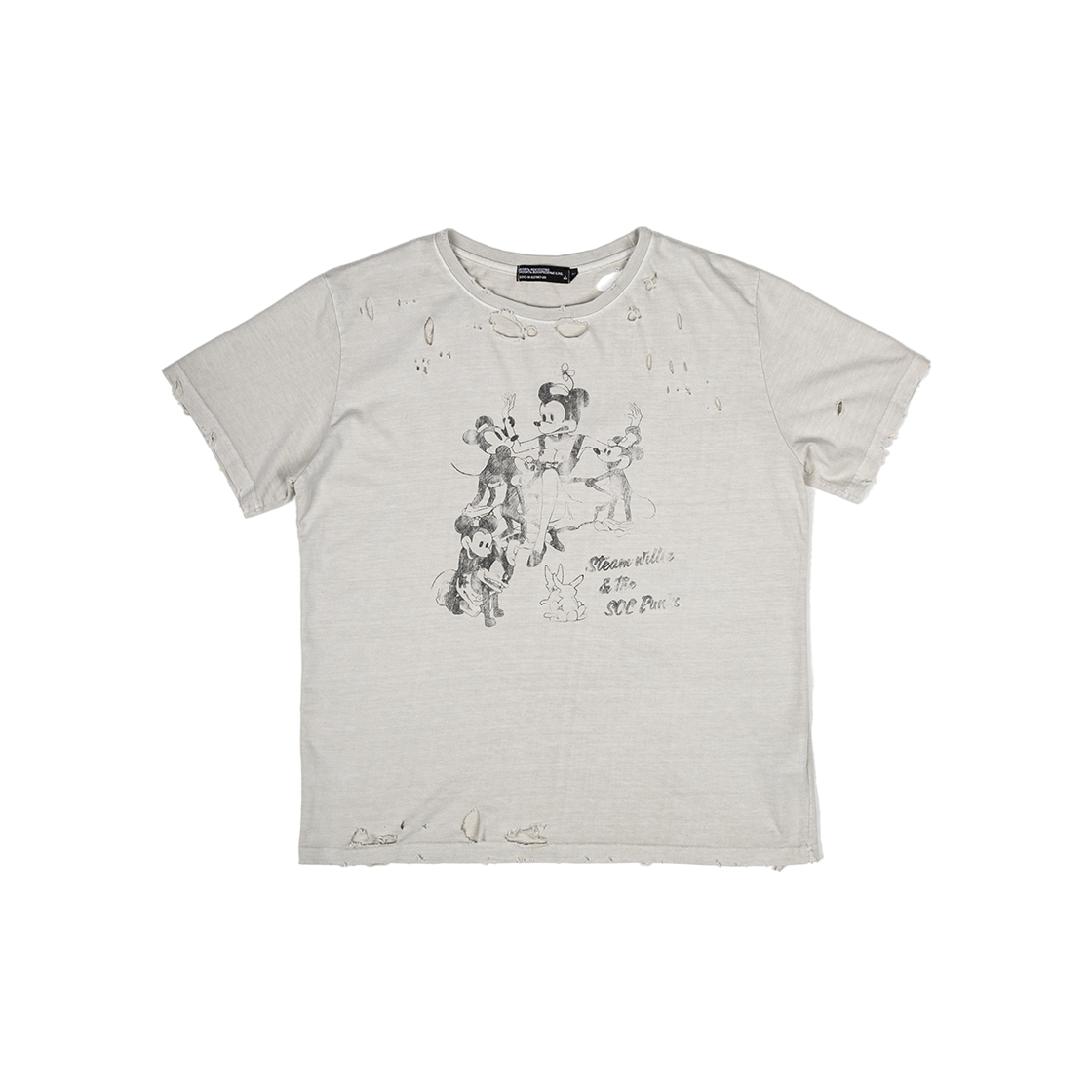 선데이오프클럽 SOC 펑크 빈티지 워시드 숏 슬리브 워시드 베이지(Sundayoffclub SOC Punks Vintage Washed Short Sleeve Washed Beige)