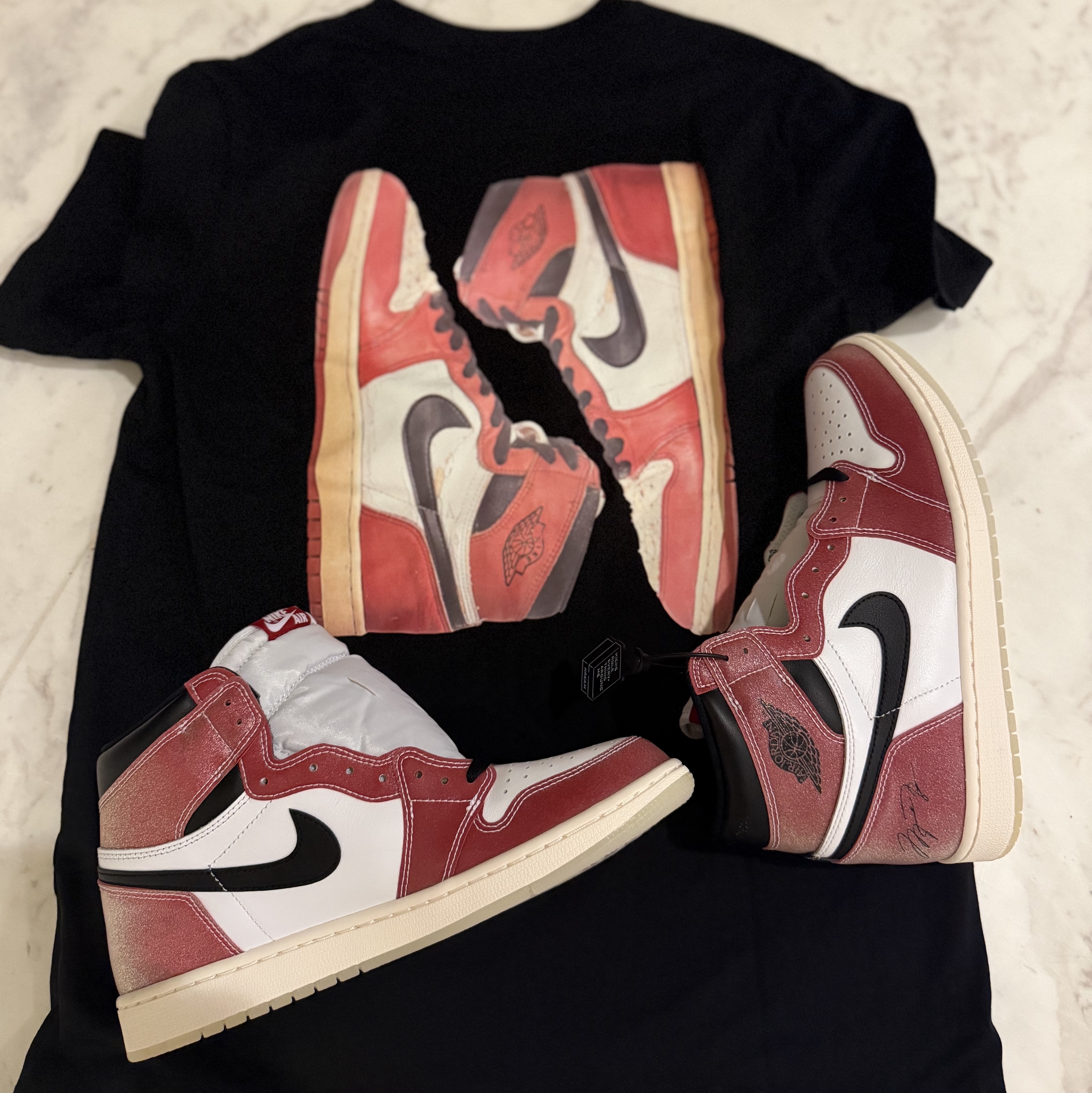 Jordan 1 x Trophy Room Retro High OG SP Chicago 착용 스타일