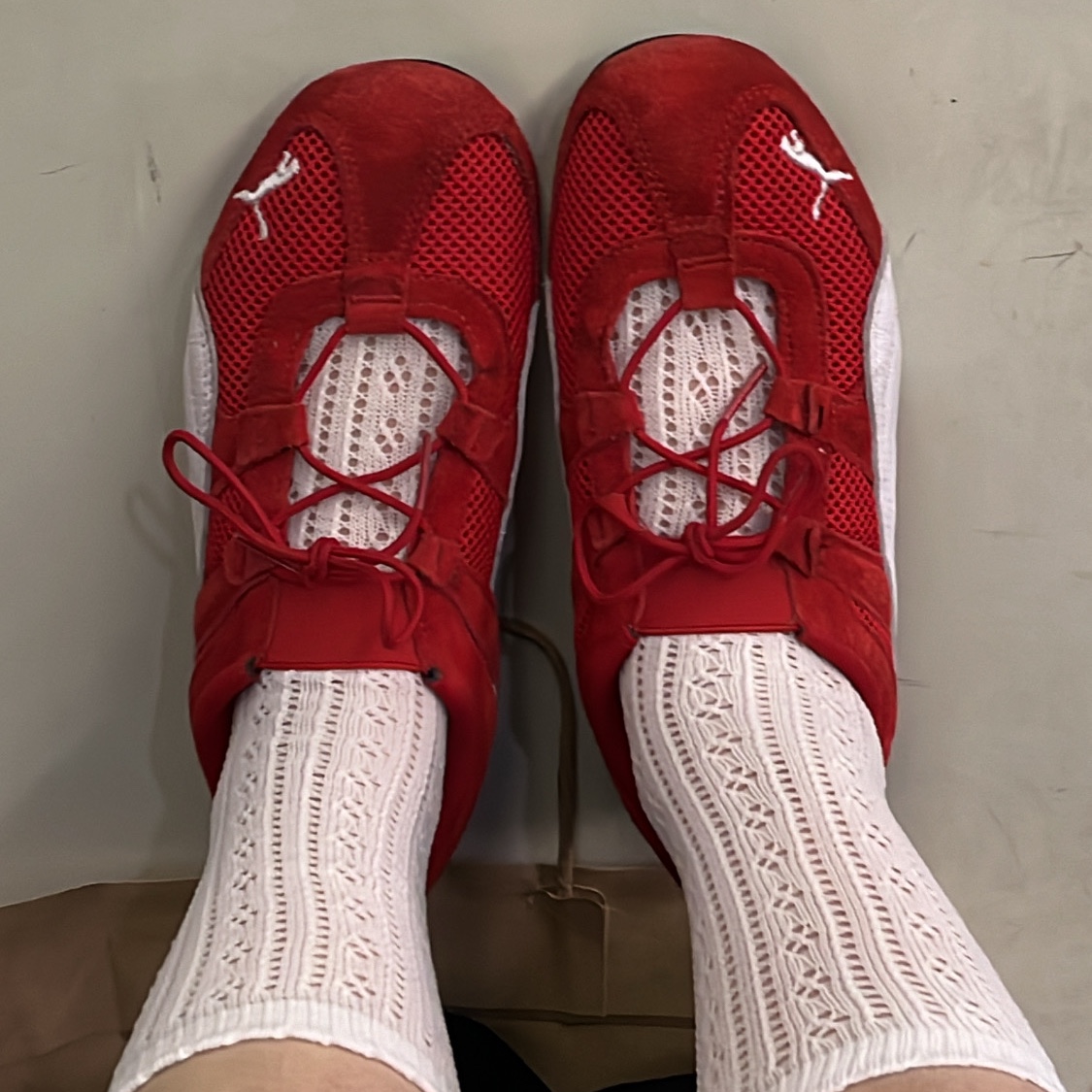 (W) Puma Speedcat Go For All Time Red Puma White 착용 스타일