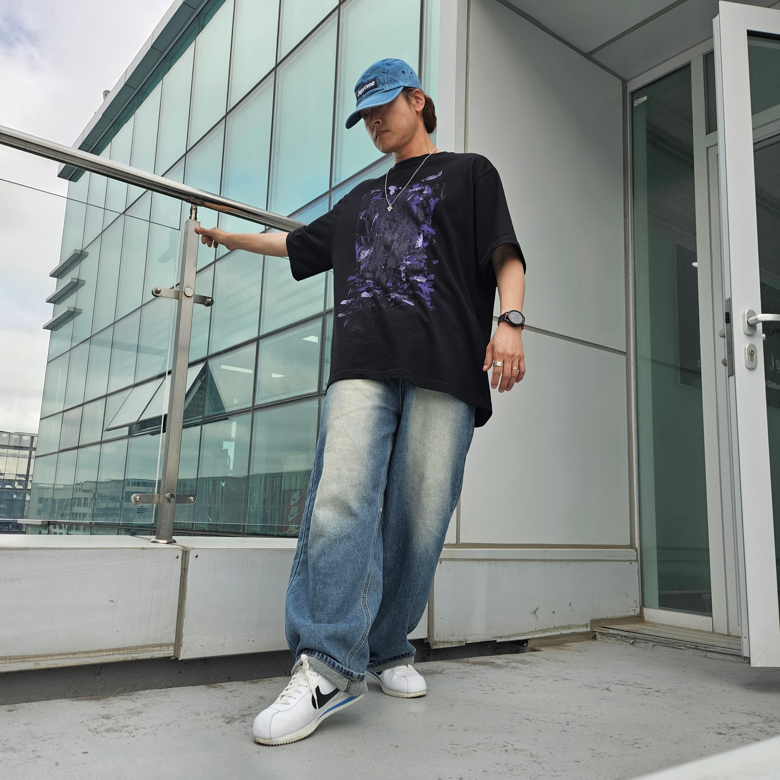 Supreme Washed Chino Twill Camp Cap Denim - 23FW, Gucci Ghost Ring Silver 9mm 착용 스타일 - 3