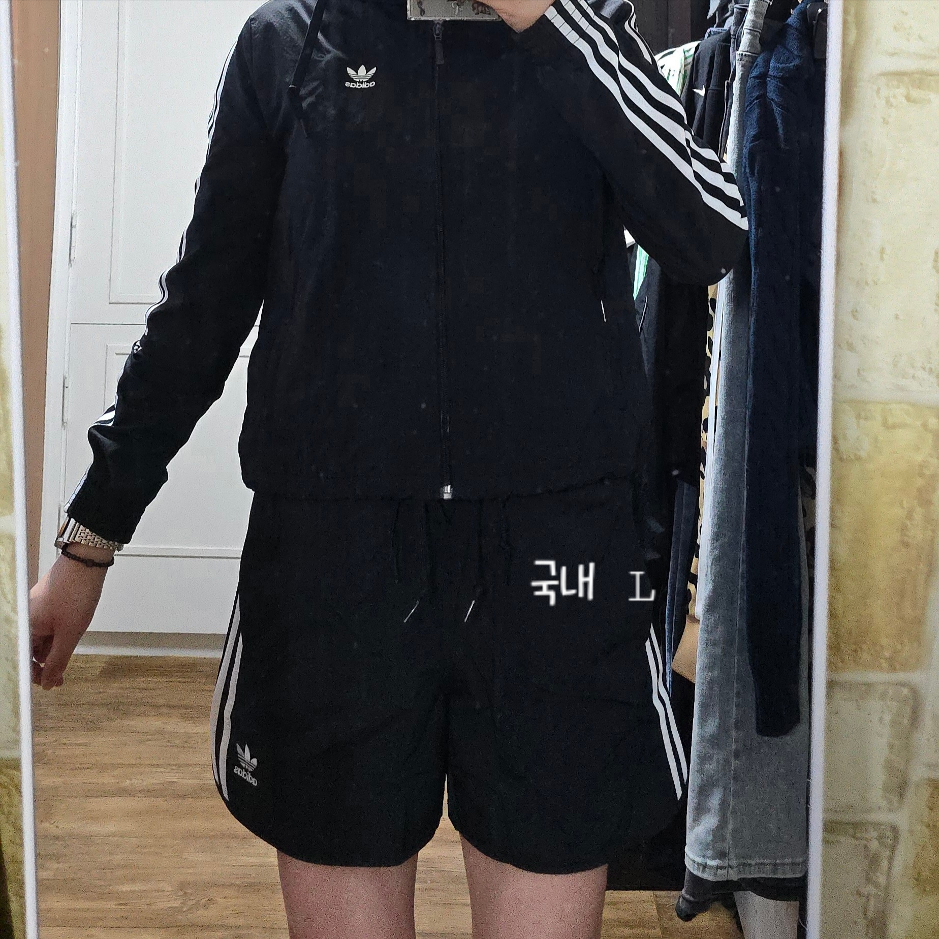 Adidas Adicolor Classic Sprinter Shorts Black - KR Sizing, Adidas Adicolor Classic Sprinter Shorts Black - US Sizing 착용 스타일 - 3