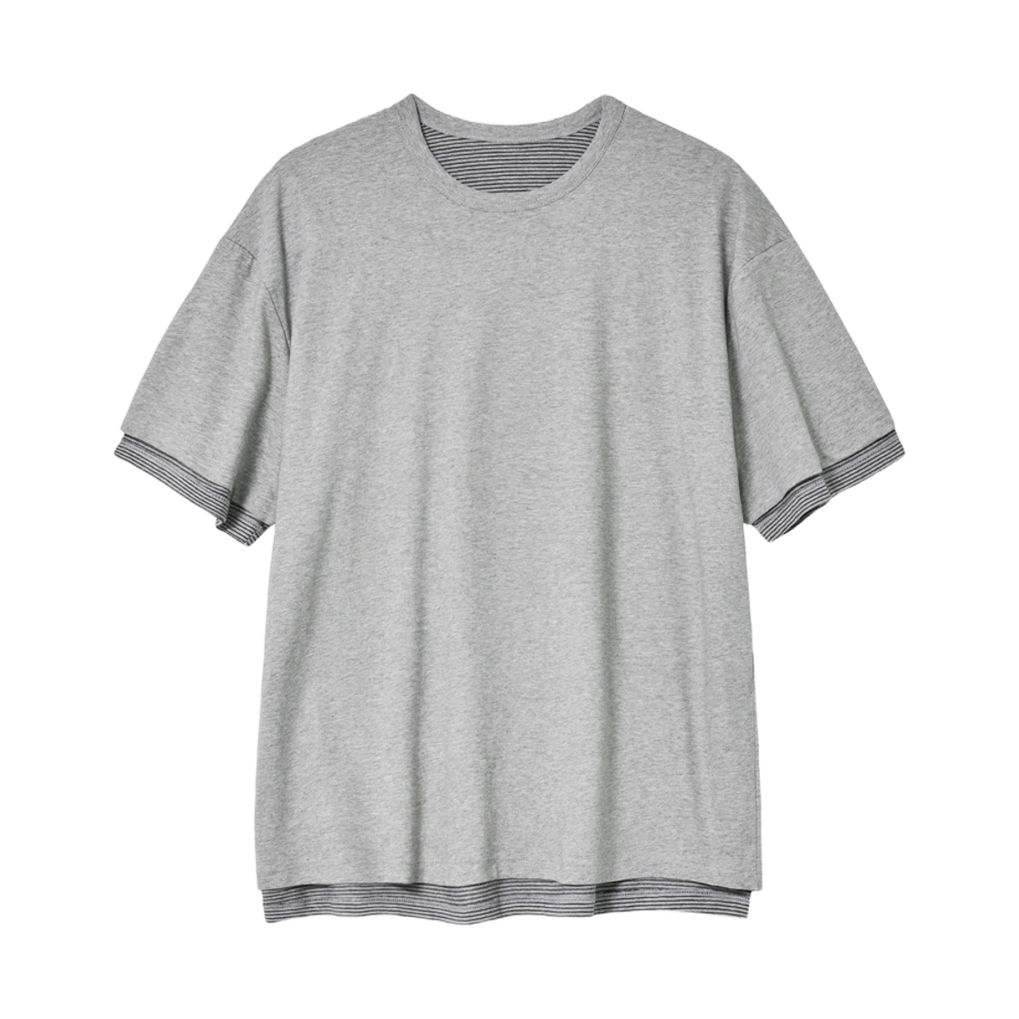 해칭룸 투 페이스 스트라이프 티셔츠 1/2 M.그레이(Hatchingroom Two Face Stripe T-shirt 1/2 M.Grey) - 1