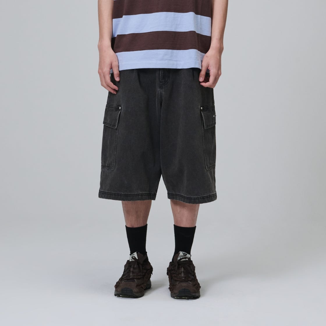 OP252UPT02CC00 Opening Project Cargo Pocket Bermuda Pant Charcoal - #3