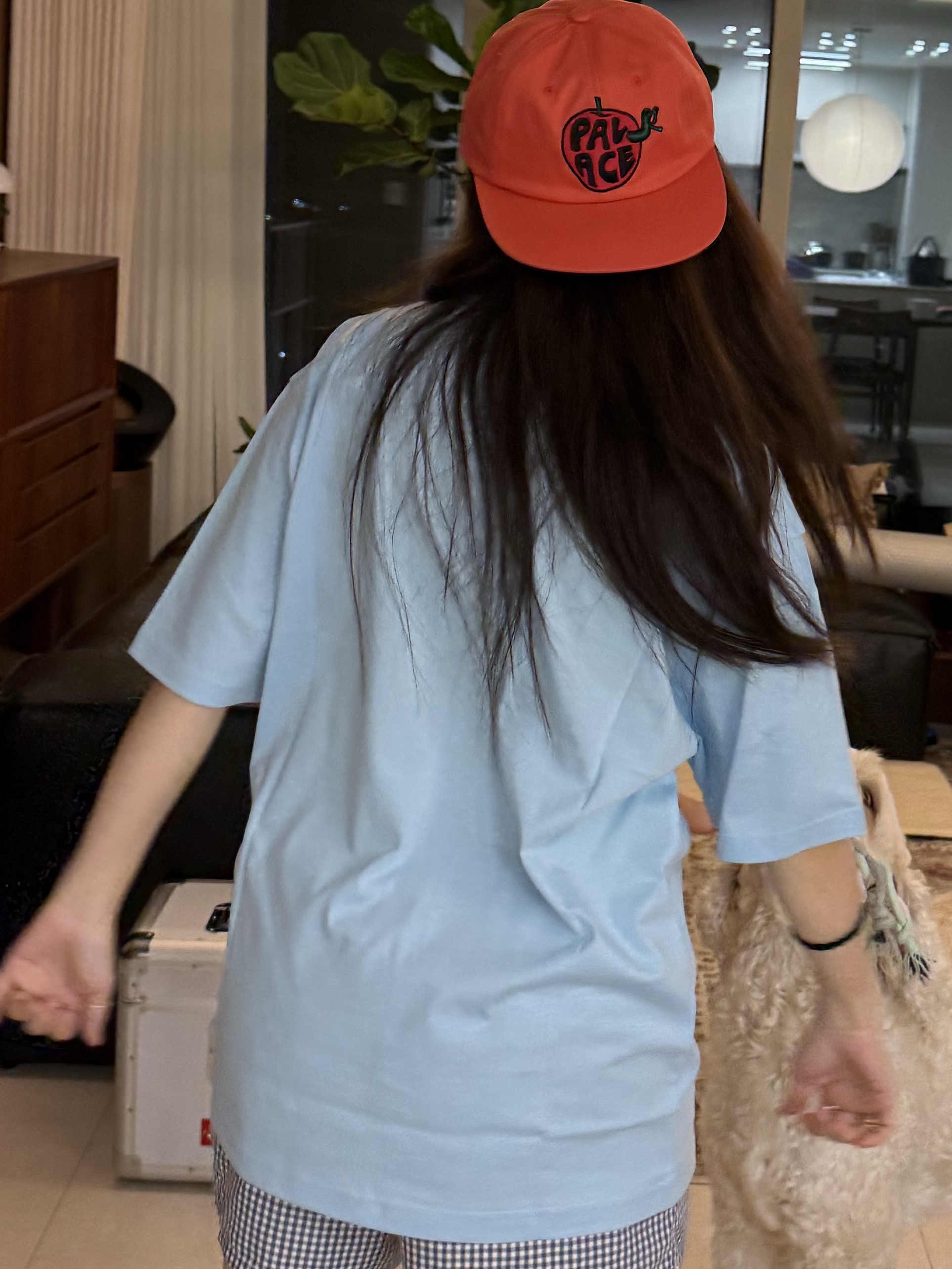 Palace Bad Apple T-Shirt Skyline Blue - 25SS, Palace P3 Skull T-Shirt Navy - 25SS 착용 스타일 - 2