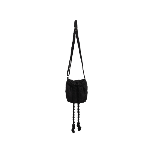 F25QE999BK Fancy Club Rope String Mini Cross Bag Black