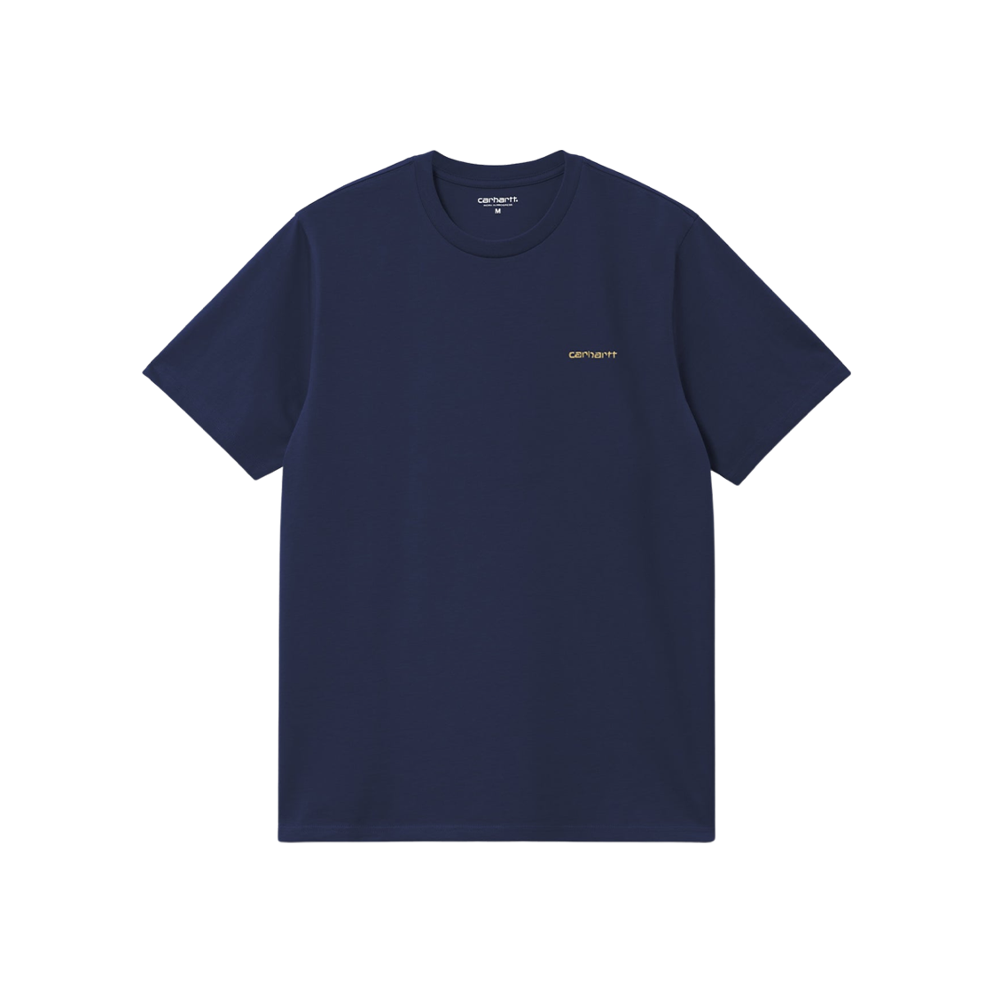 I030435-2QF-XX Carhartt WIP Script Embroidery T-Shirt Ink Air Yellow