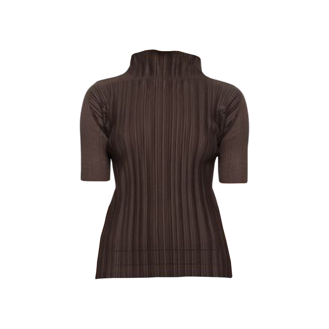 (W) 플리츠 플리즈 이세이 미야케 소프트 플리츠 탑 다크 브라운((W) Pleats Please Issey Miyake Soft Pleats Top Dark Brown) - 1