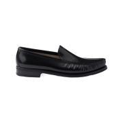 Prada Brushed Leather Loafers Black