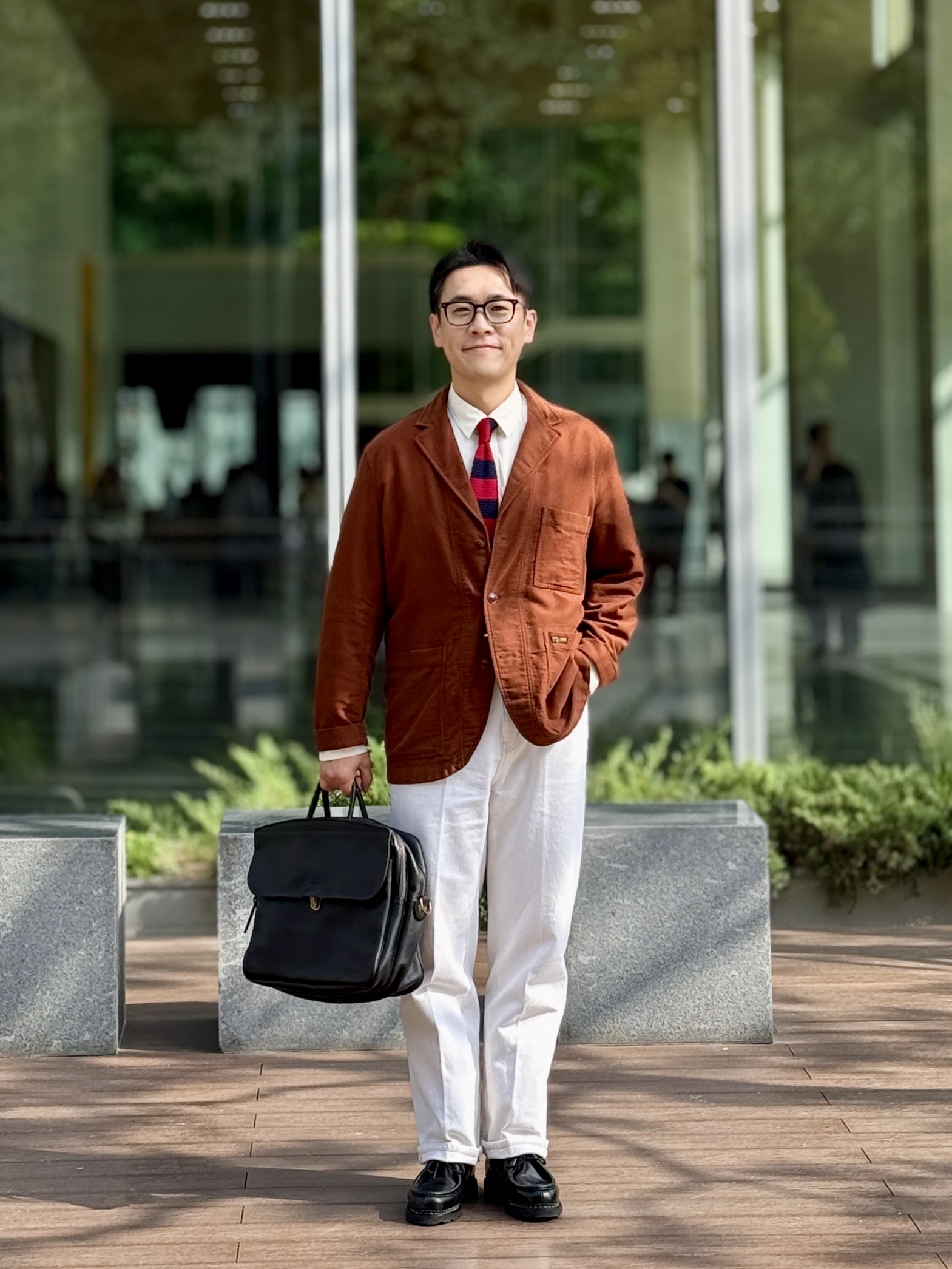 Paraboot Michael Bbr Lisse Black 착용 스타일 - 4