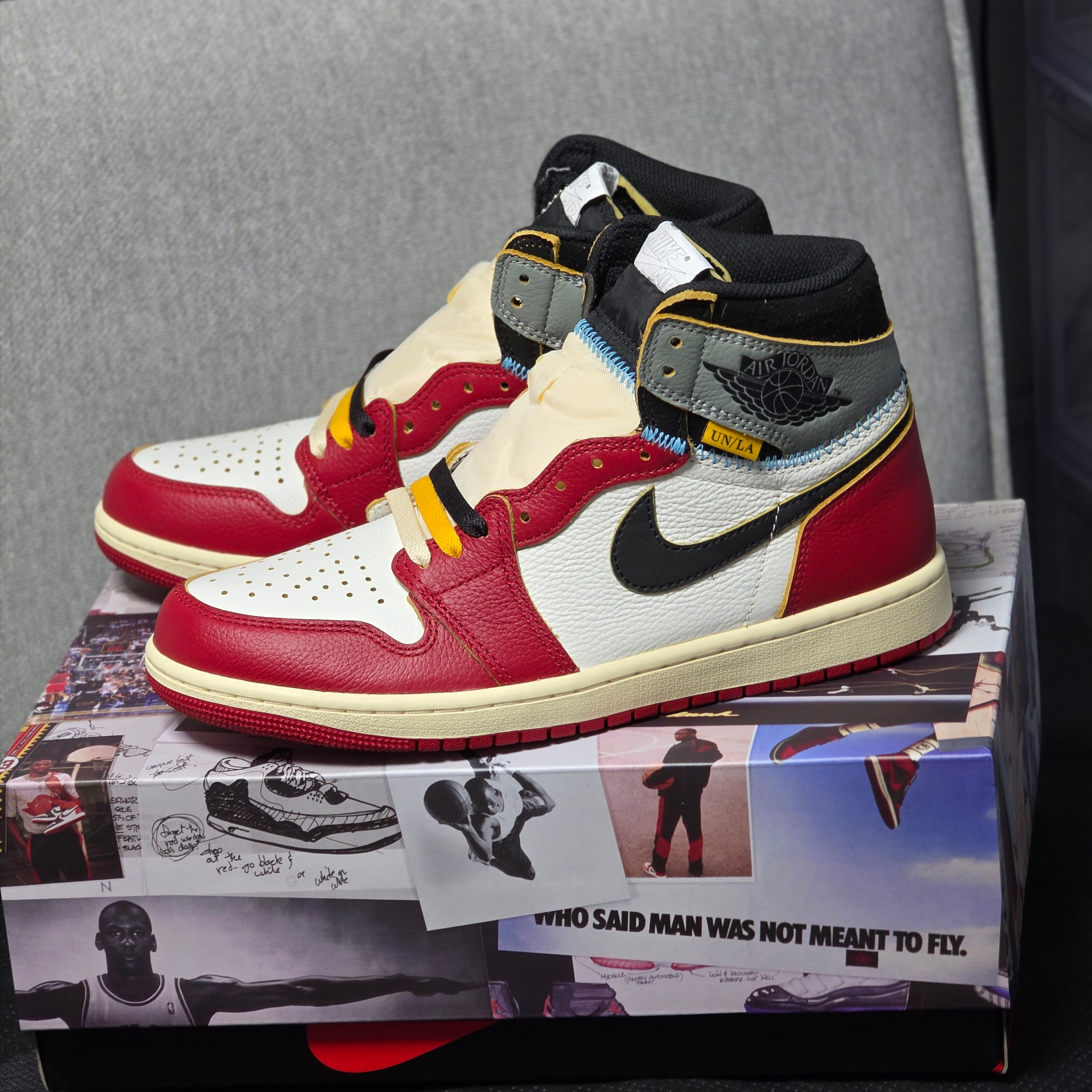 Jordan 1 x Union Retro High OG Chicago Shadow 착용 스타일 - 8