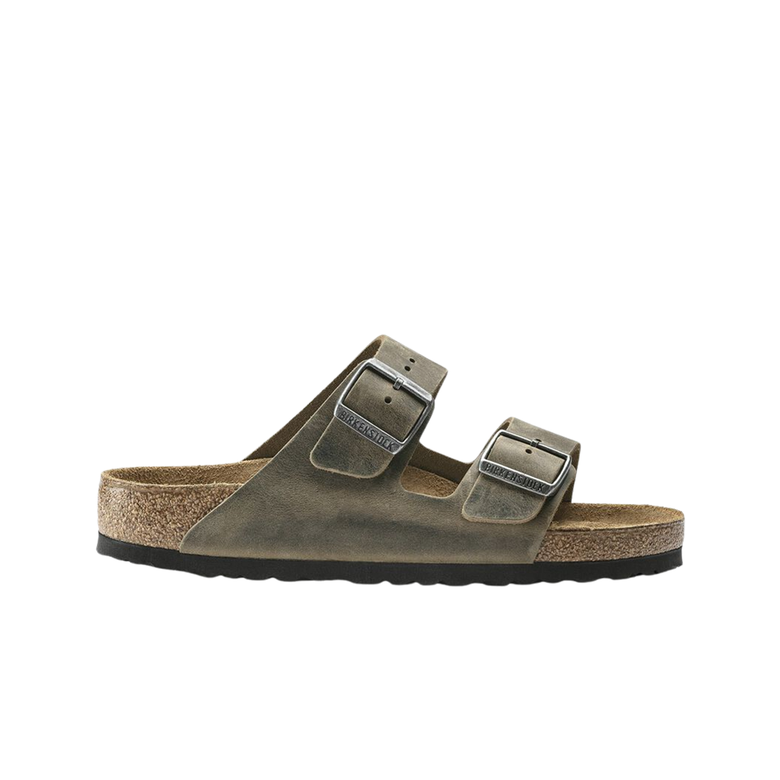 1019313 Birkenstock Arizona Soft Footbed Oiled Leather Faded Khaki - Regular