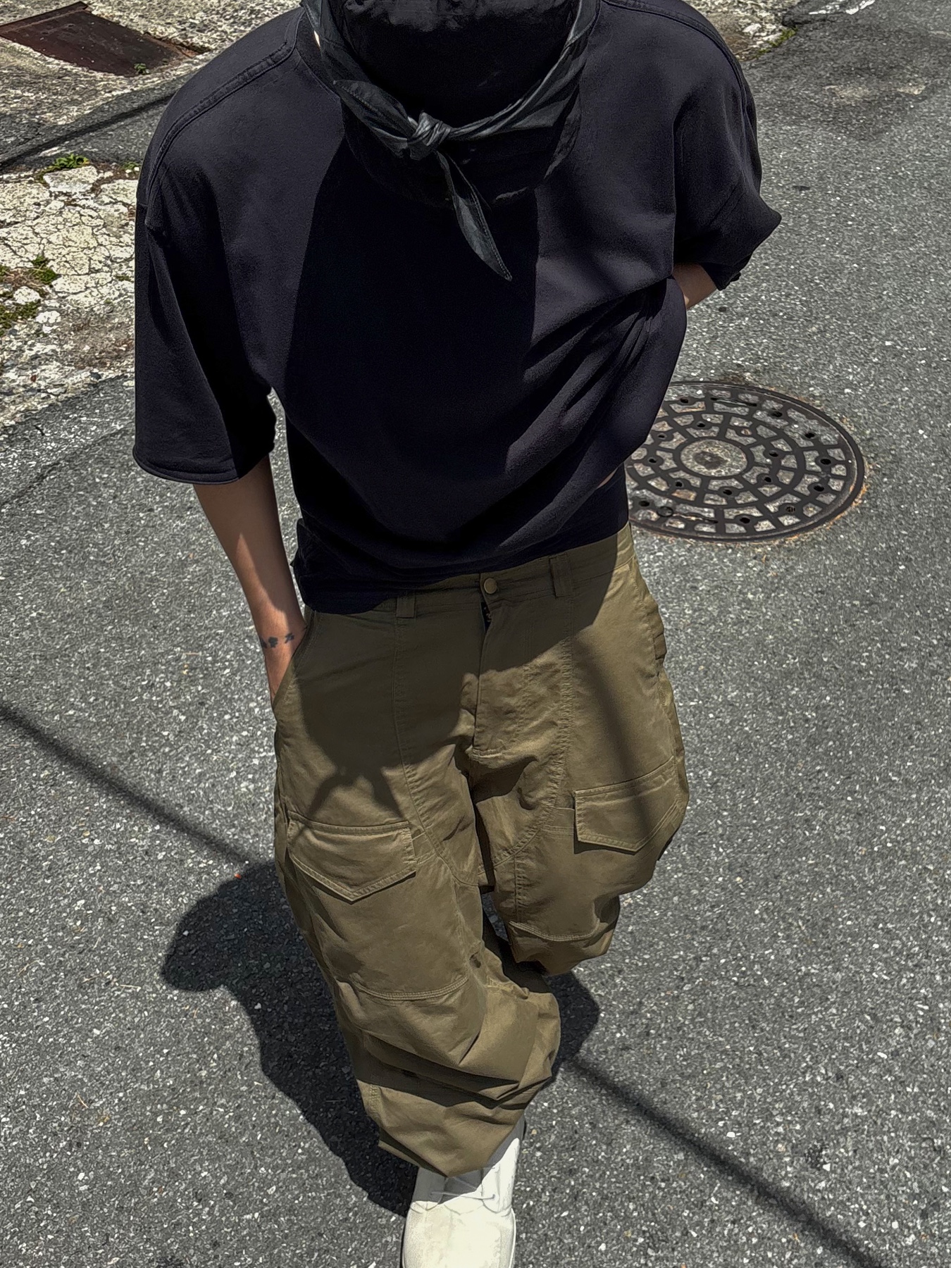 Wapworks Utility 3T Lite Cargo khaki 착용 스타일 - 3