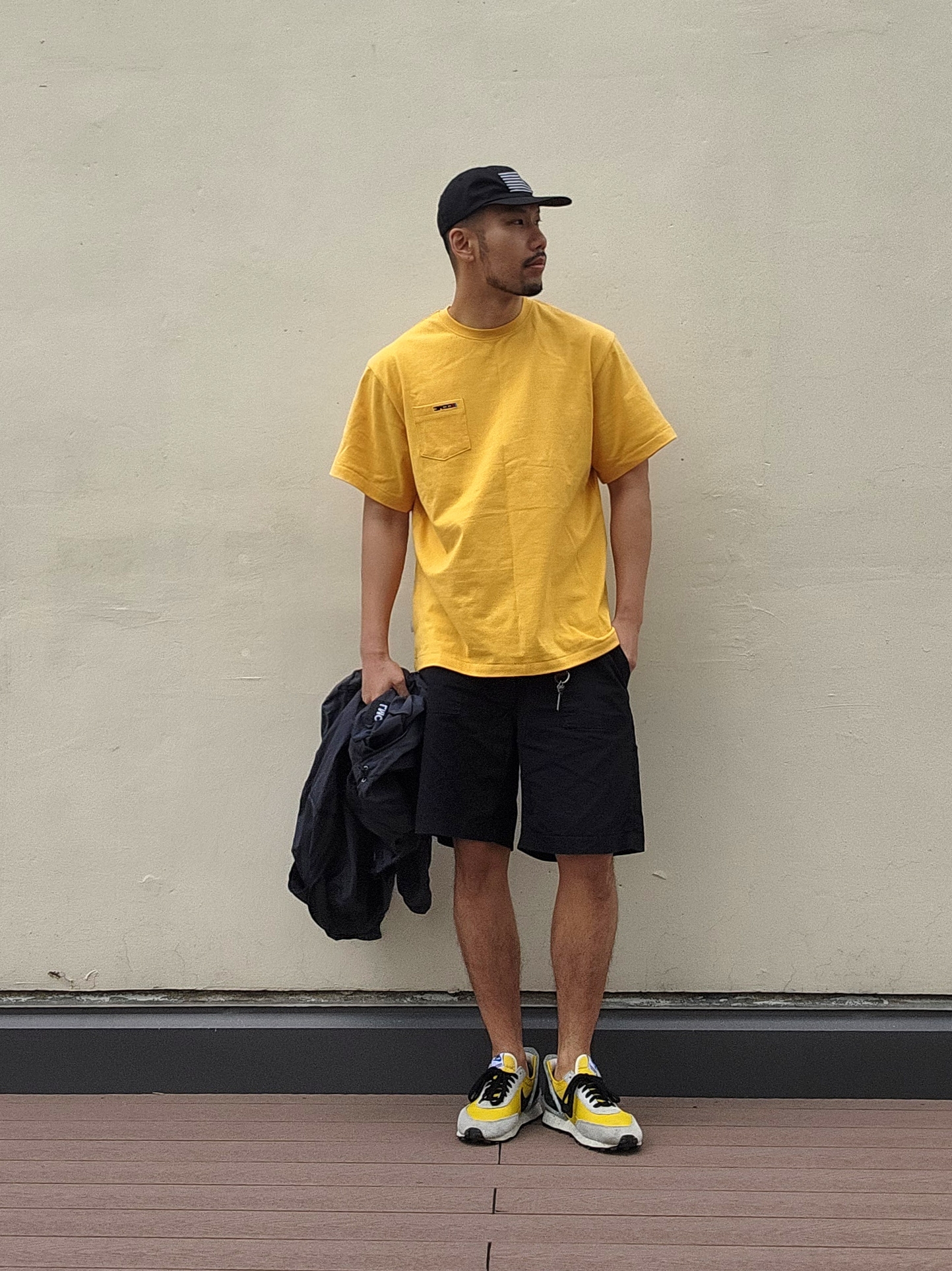 Nike x Undercover Daybreak Bright Citron 착용 스타일 - 3