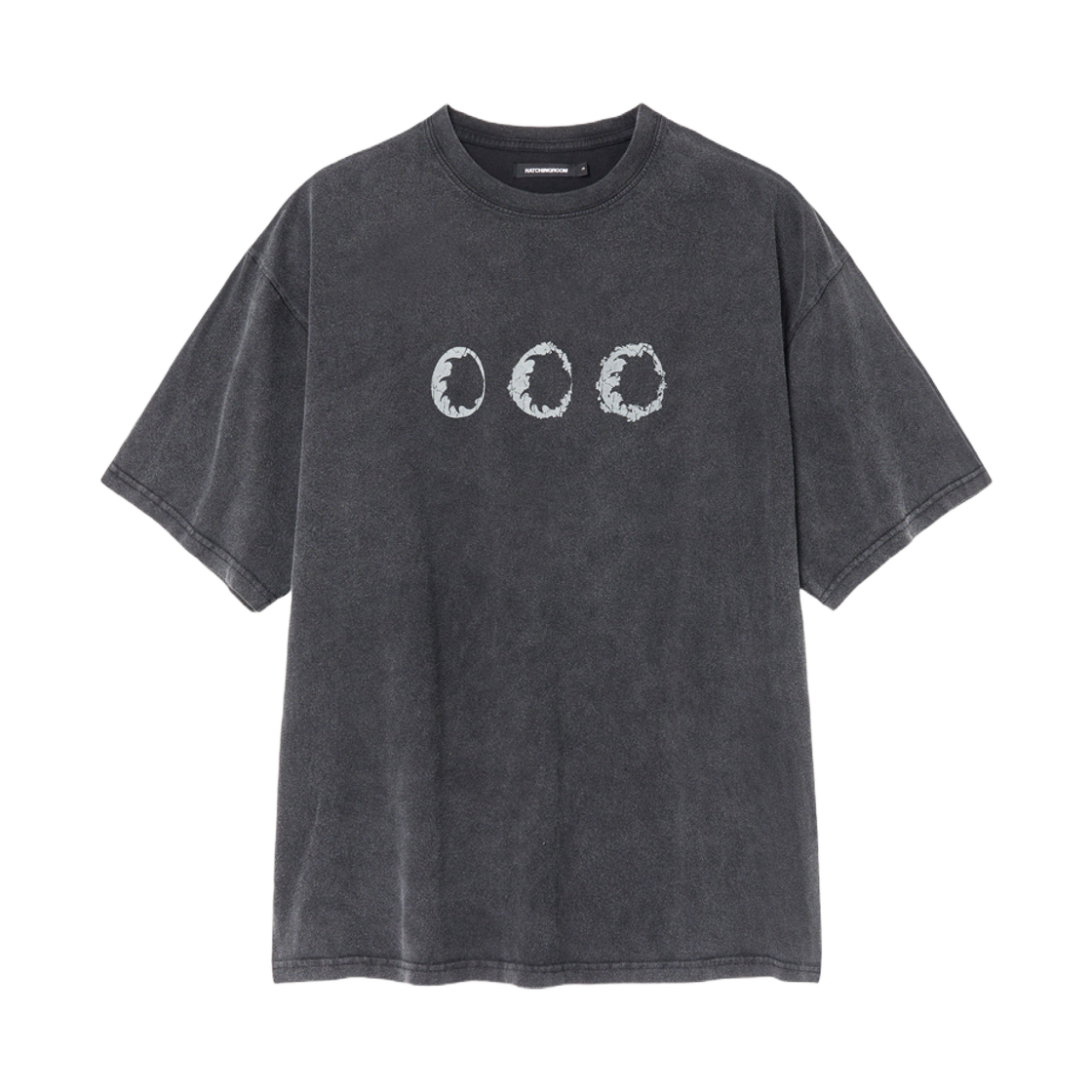 해칭룸 플로럴 에그 티셔츠 1/2 블랙(Hatchingroom Floral Egg T-shirt 1/2 Black) - 1