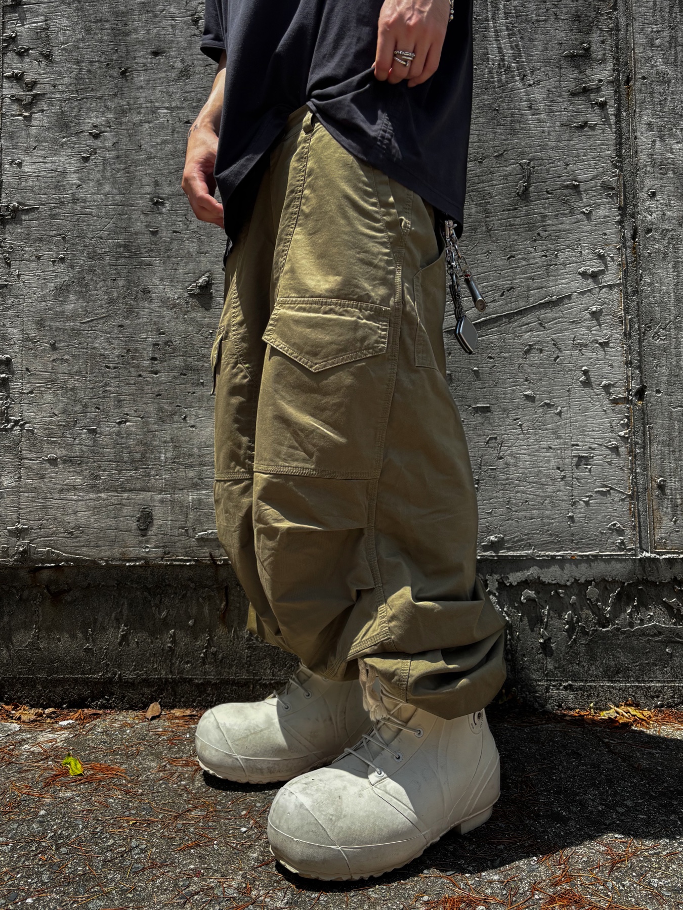 Wapworks Utility 3T Lite Cargo khaki 착용 스타일 - 4