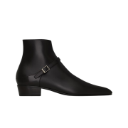 Saint Laurent Augustin Boots in Smooth Leather Black