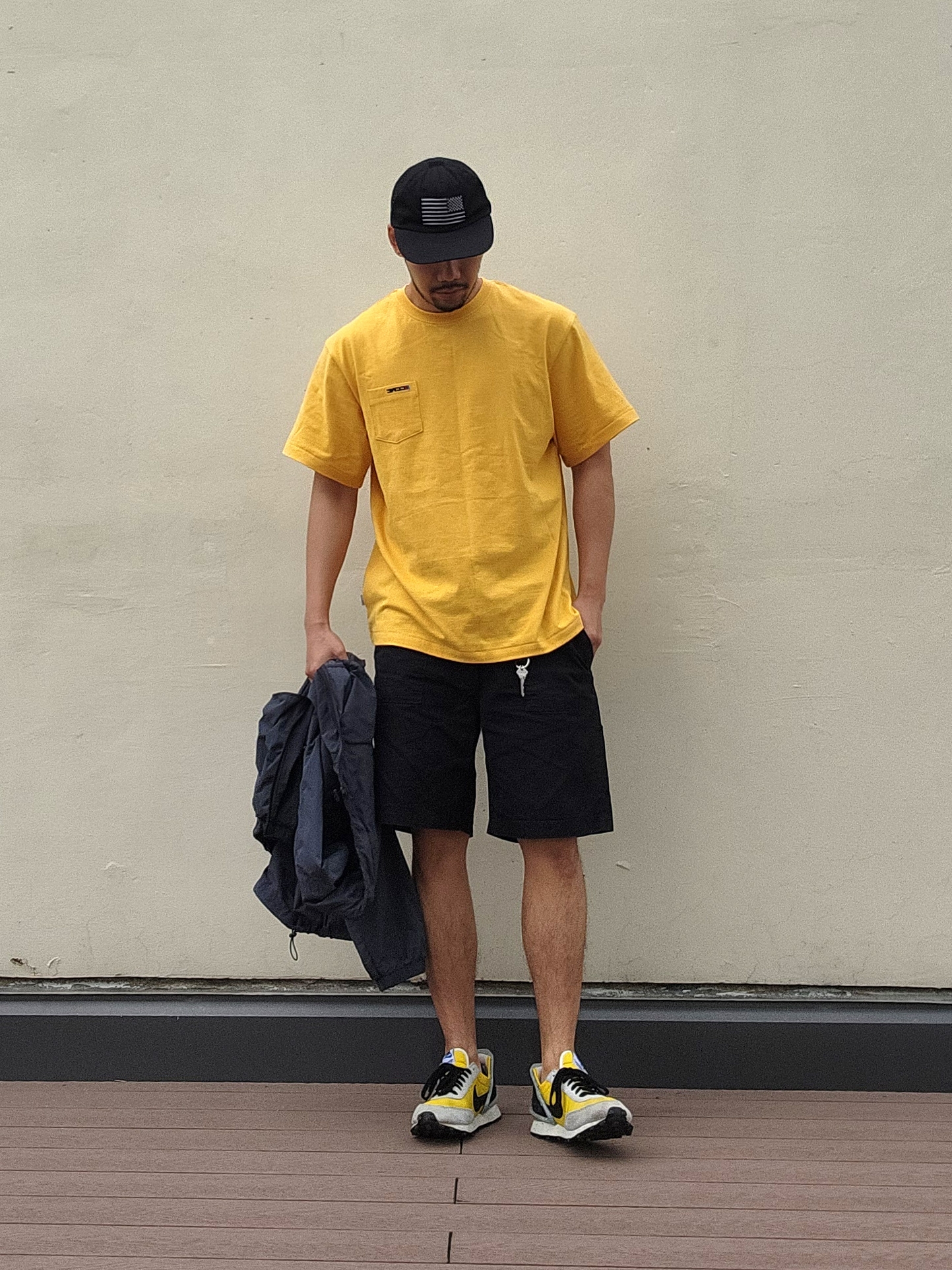 Nike x Undercover Daybreak Bright Citron 착용 스타일 - 1