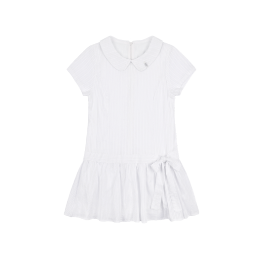 F25QD821WH Fancy Club Ribbon Low-Rise Mini Dress White