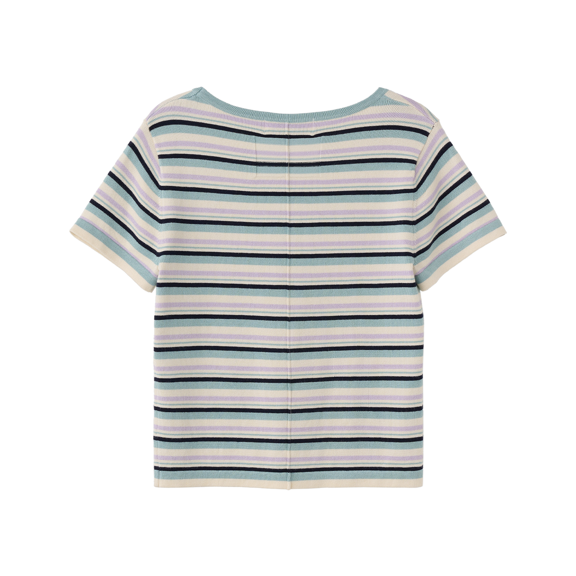WBE2L05542MI General Idea Woman Multi Stripe U-Neck Half Knit Mint - #2