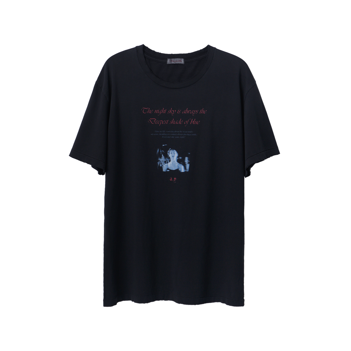 아마이유우츠 쉐이드 오브 블루 티 페이드 블랙(Amaiyuutsu Shade of Blue Tee Faded Black)