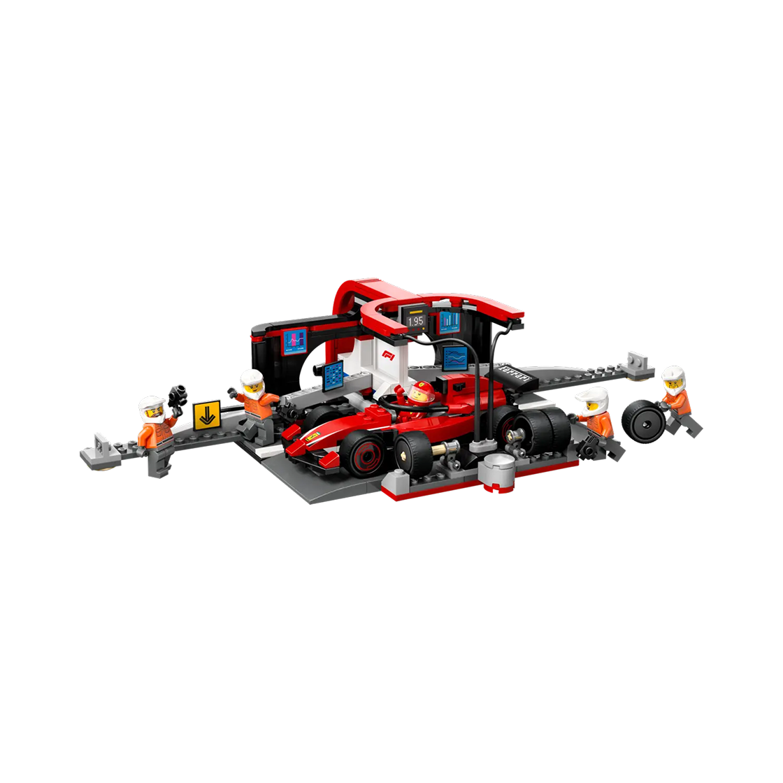 레고 시티 페라리 피트 스탑과 크루(Lego City Ferrari Pit Stop & Pit Crew with Ferrari Car)
