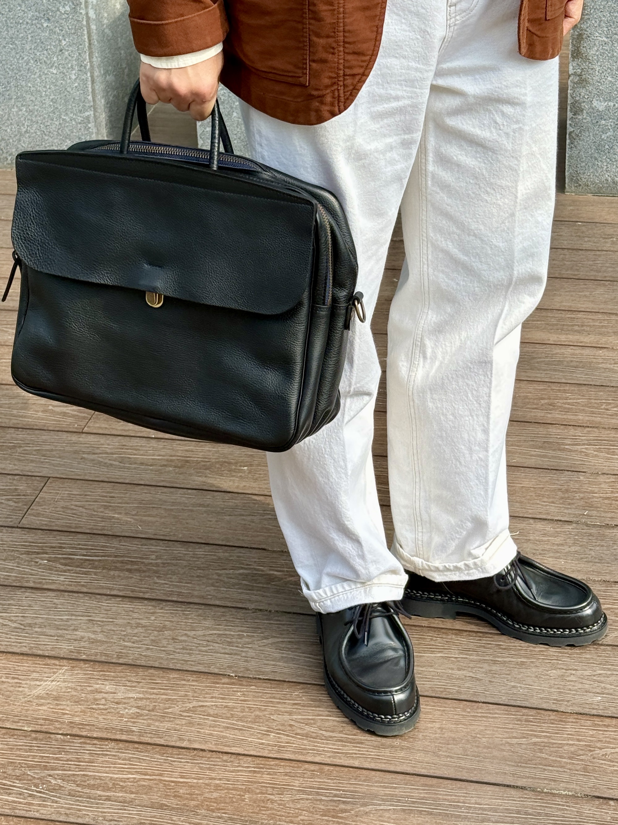Paraboot Michael Bbr Lisse Black 착용 스타일 - 8
