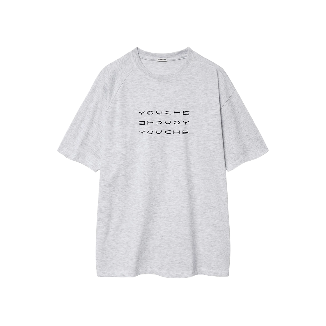 유체 에스알 듀얼 반팔티셔츠 헤더그레이(YOUCHE SR Dual Short Sleeve Tee Heather gray)