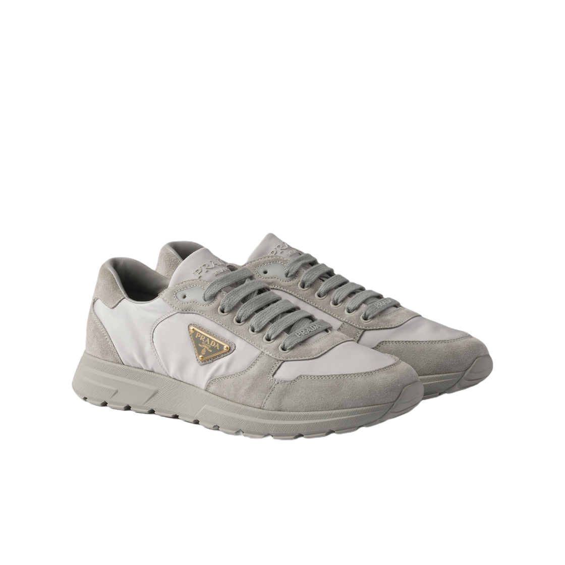 프라다 프락스 2.0 리나일론 앤 스웨이드 스니커즈 클라우디 그레이(Prada Prax 2.0 Re-Nylon and Suede Sneakers Cloudy Gray) - 2