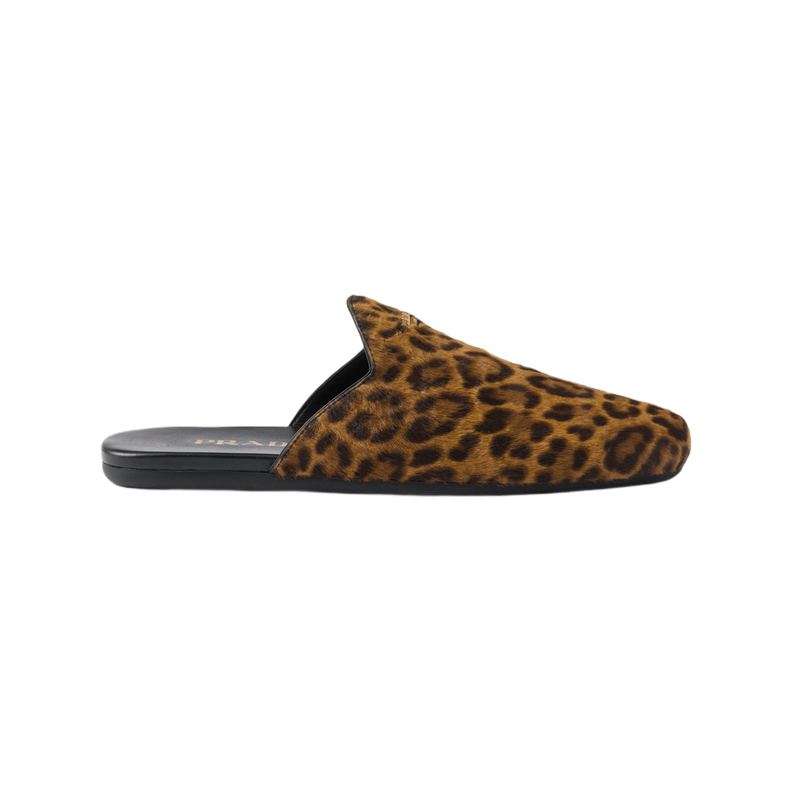 (W) 프라다 레오파드 프린트 레더 뮬 허니((W) Prada Leopard-Print Leather Mules Honey) - 1