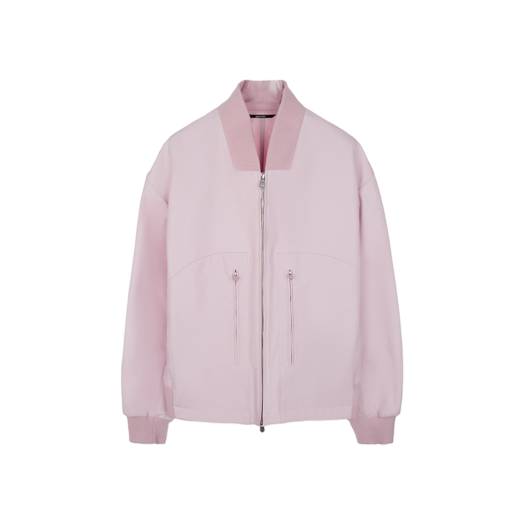 ITEQVNAUMV7F Hermes 25SS Ribbed Trim Men's Jacket 46 Guimauve