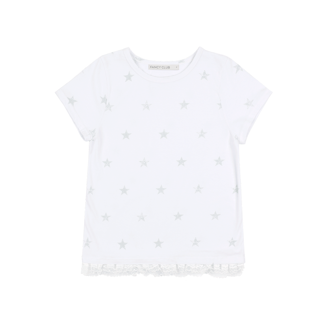 팬시클럽 레이스 스타 레이어드 티 화이트