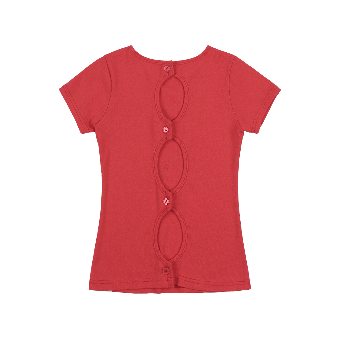 ★FANCYCLUB★BACK SLIT BUTTON TEE (RED)★正規品/韓国直送料込 팬시클럽 백 슬릿 버튼 티 레드 | FANCY CLUB | KREAM