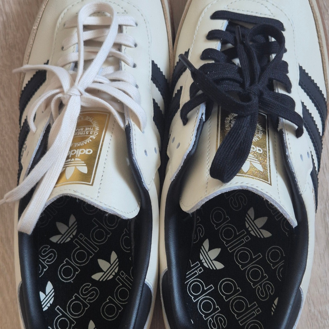 (W) Adidas Samba OG Cream White Core Black 착용 스타일